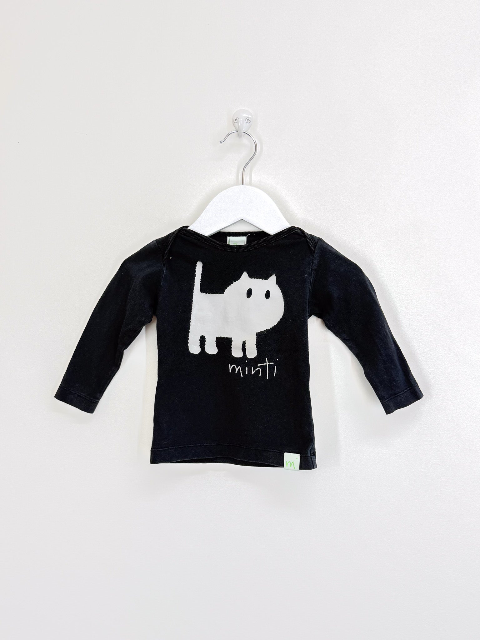 Minti long sleeve cat tee (6-12m)