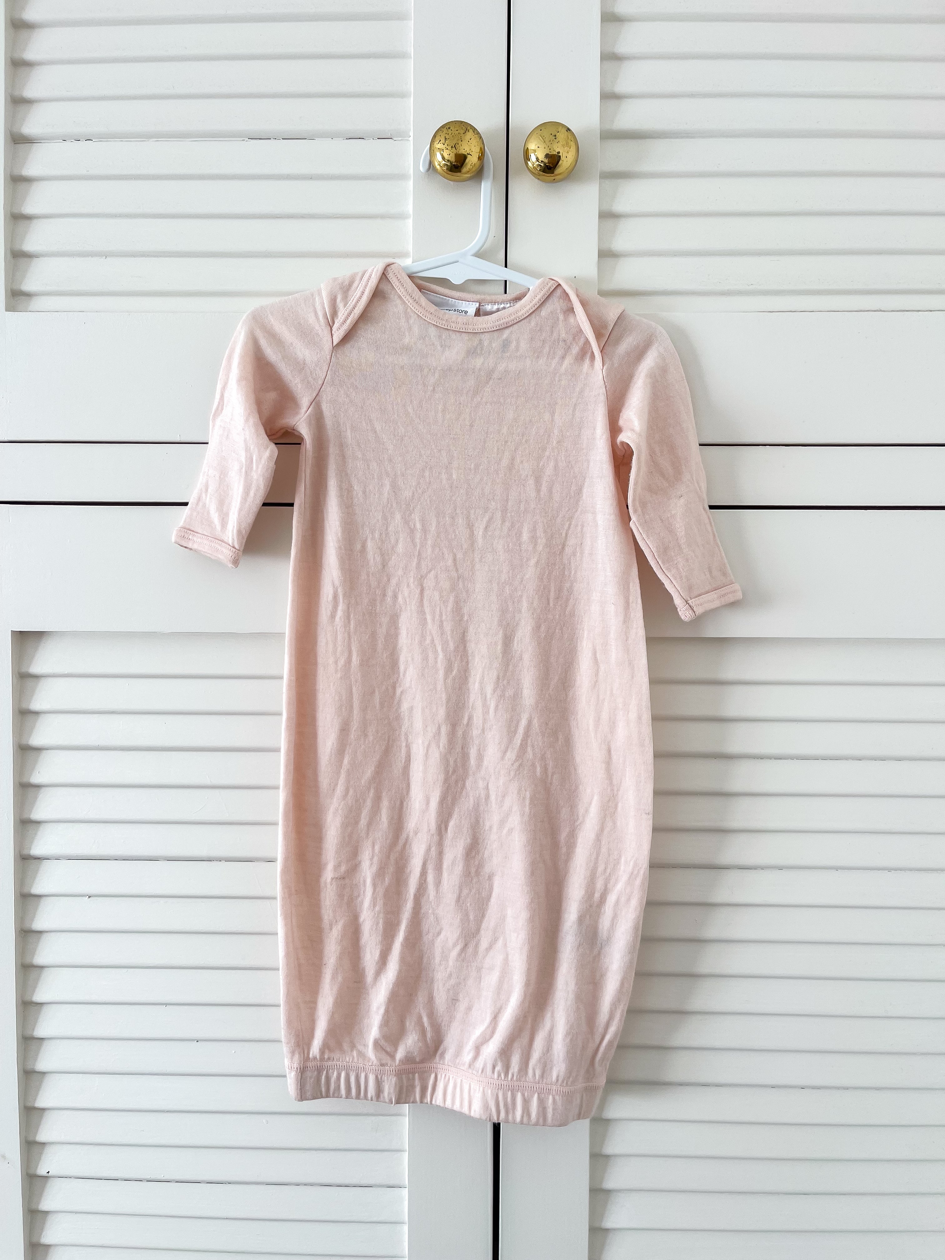 The Sleep Store merino gown - pink (0-3m)