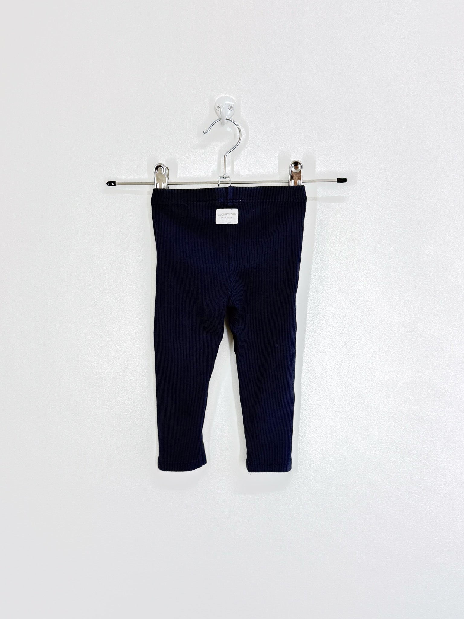 Country Road organic rib leggings - navy (6-12m)