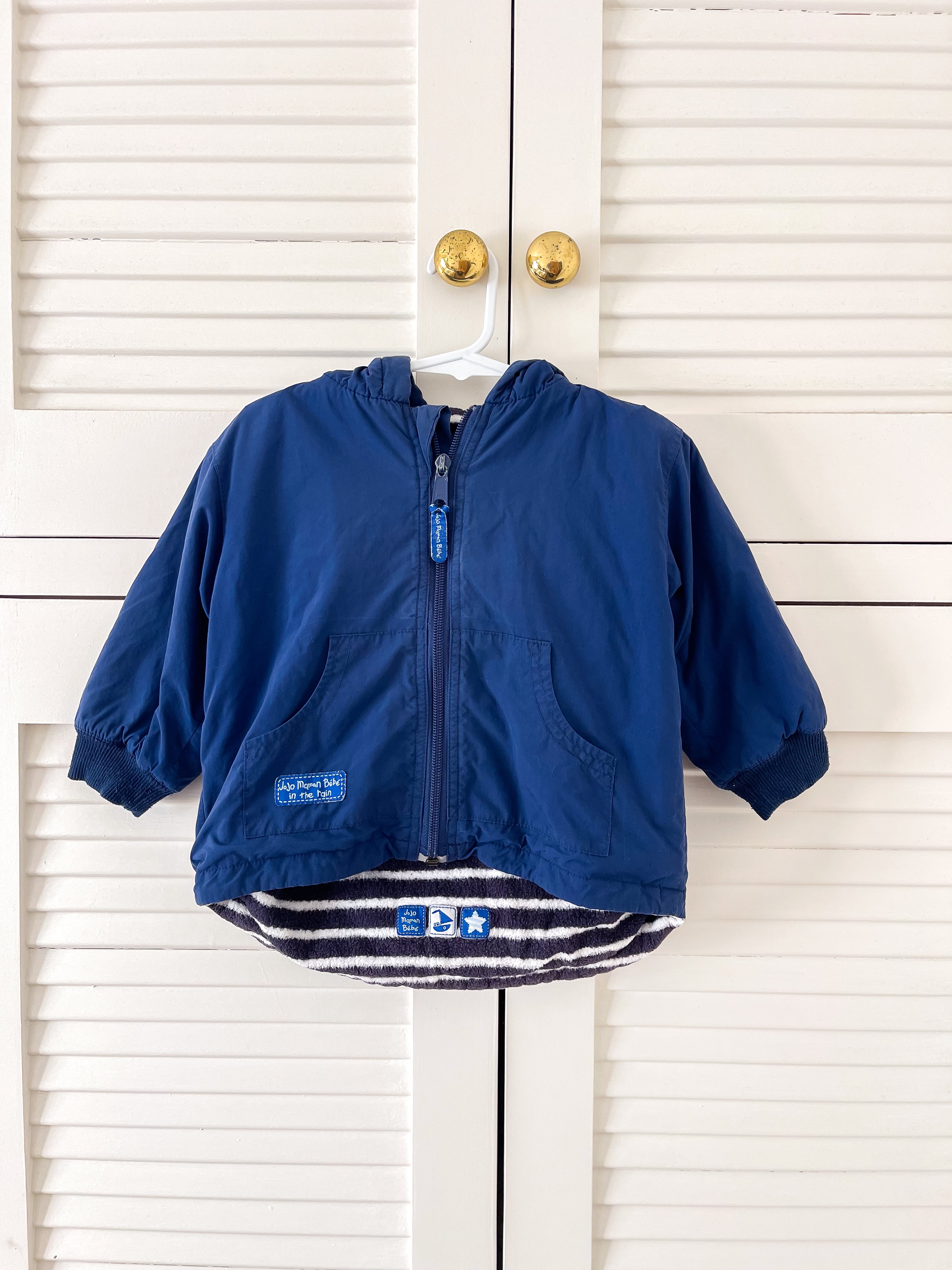 Jojo Maman Bébé reversible hooded jacket (6-12m)