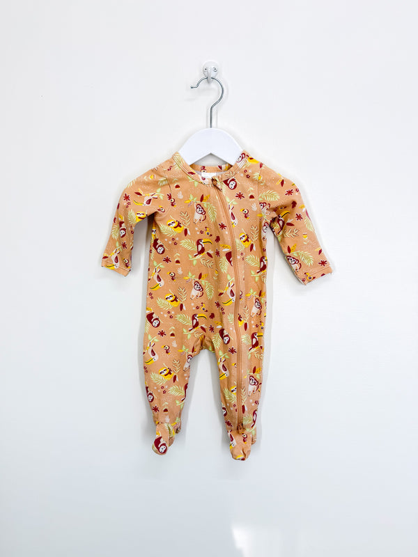 Teeny Weeny jungle zipsuit (0-3m)