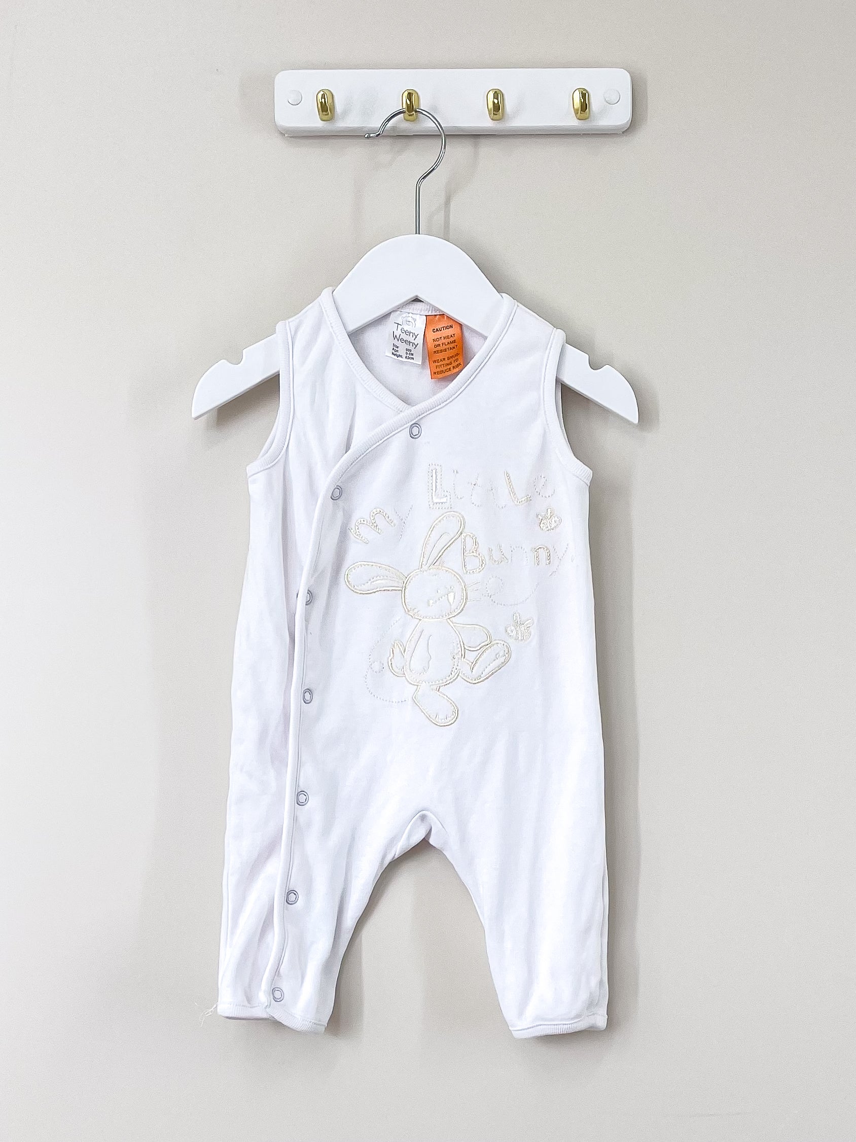 Teeny Weeny sleeveless bunny romper (0-3m)