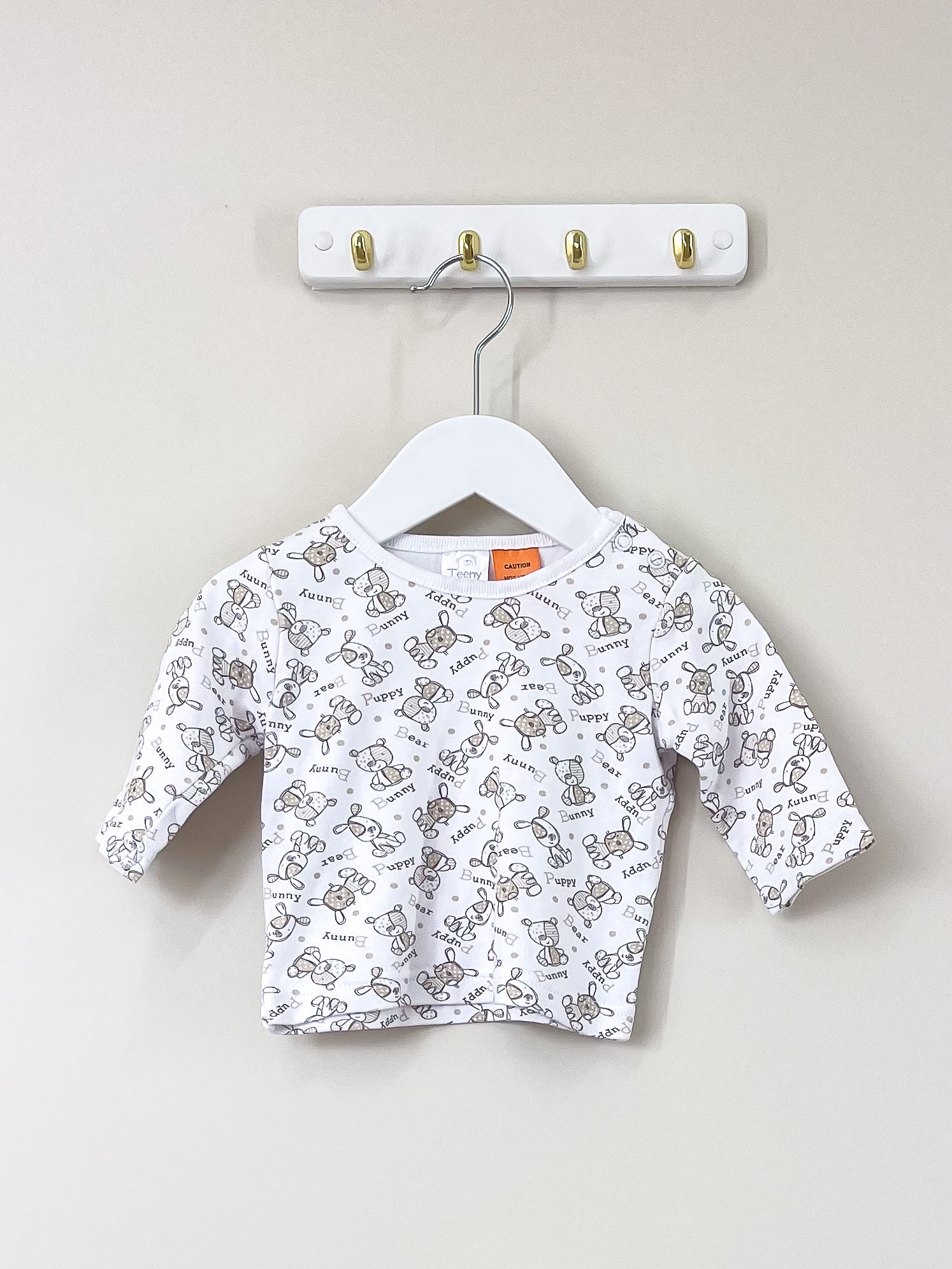 Teeny Weeny teddy long sleeve tee (0-3m)