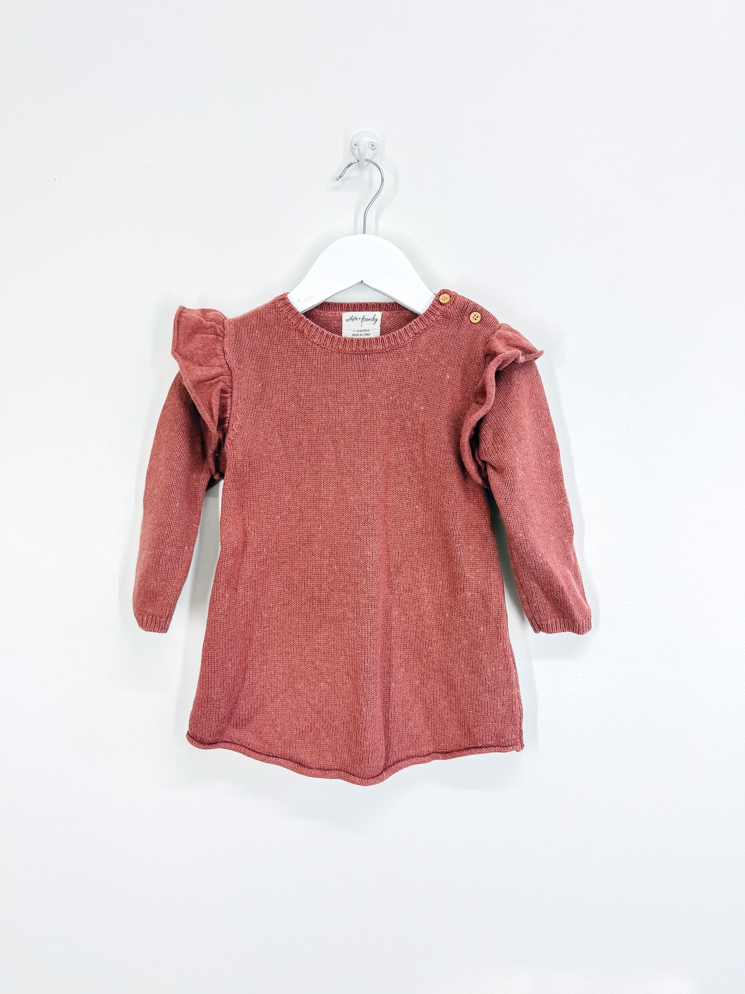 Wilson & Frenchy knitted dress - chilli marle (12-18m)