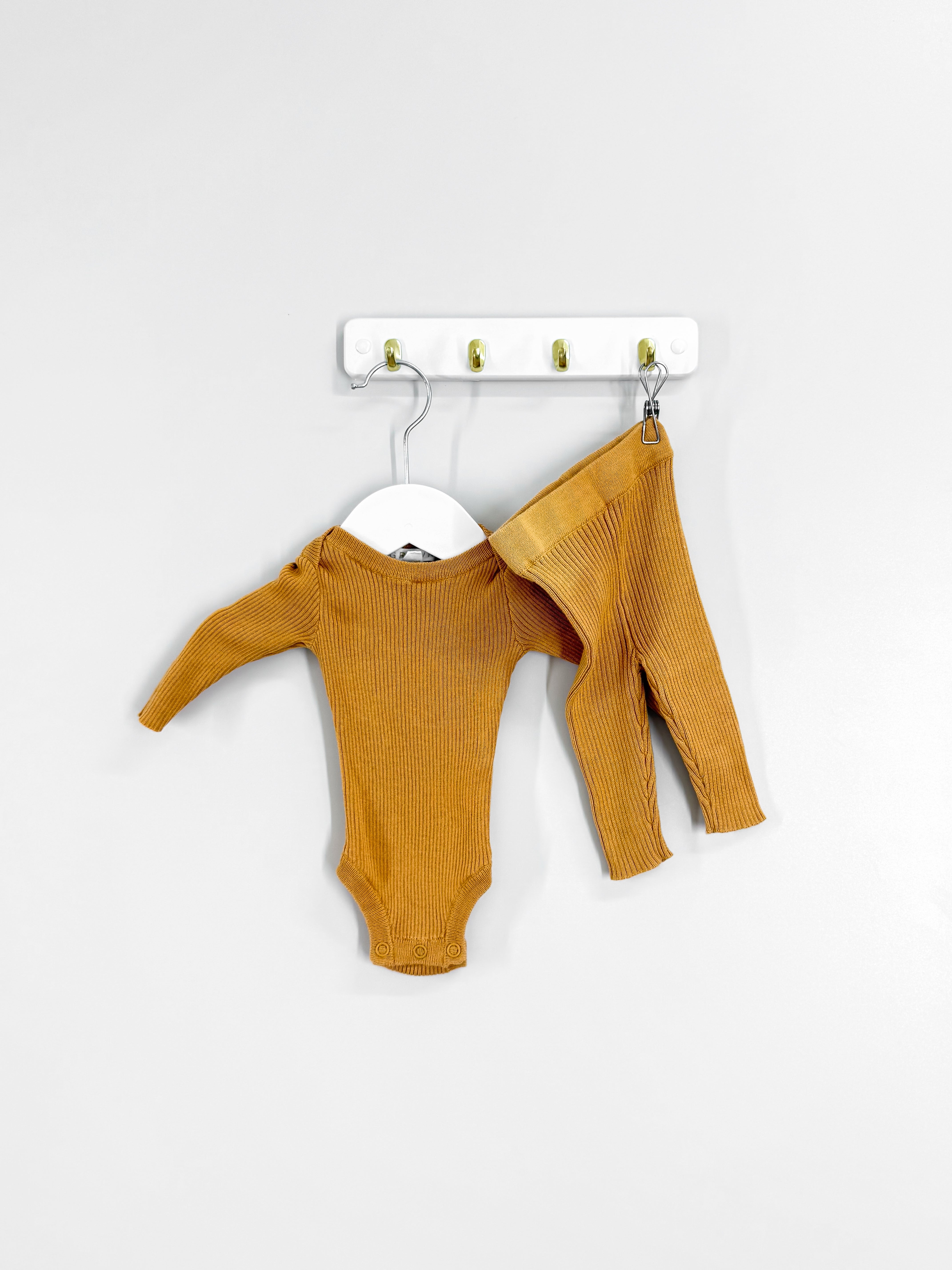 Grown organic knit rib set (newborn)