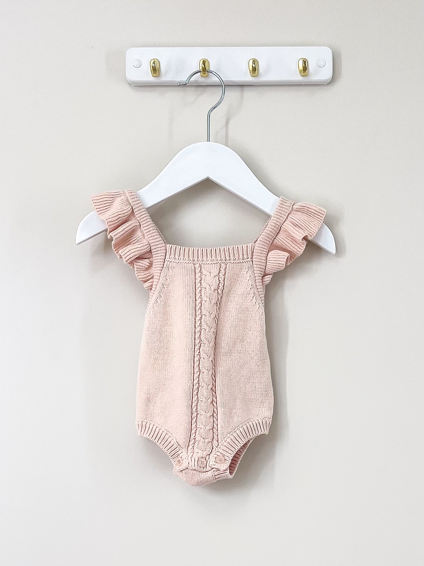 Little Bundle knit romper (0-3m)