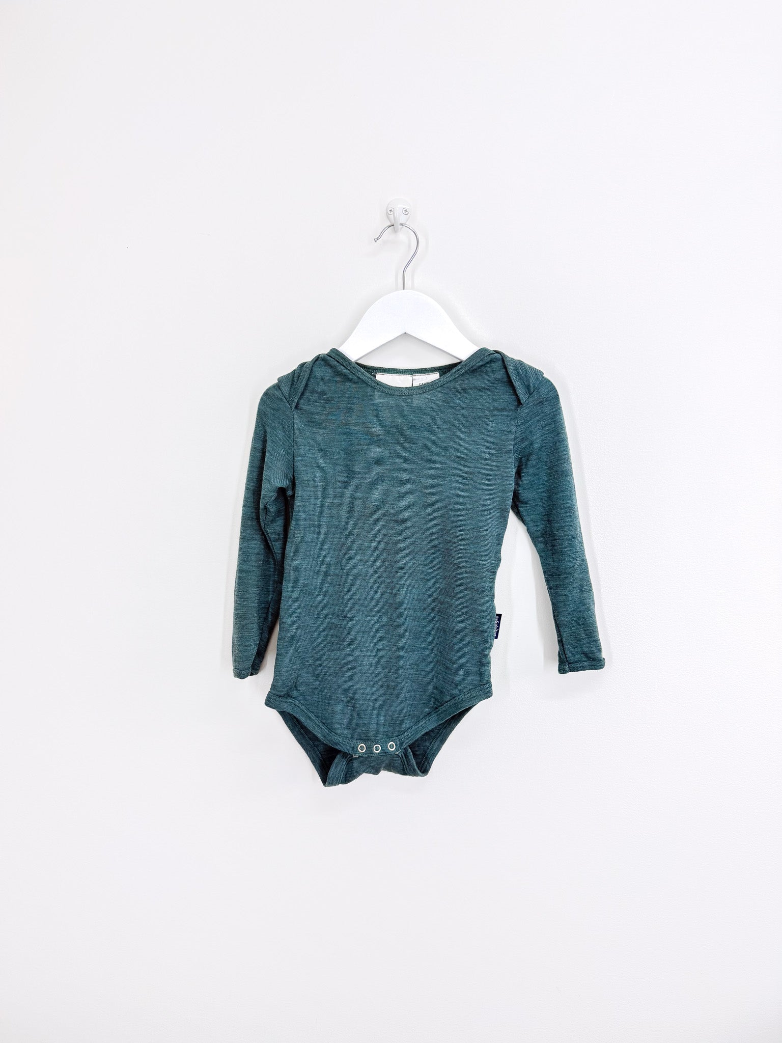 The Sleep Store merino bodysuit - green marle (2y)