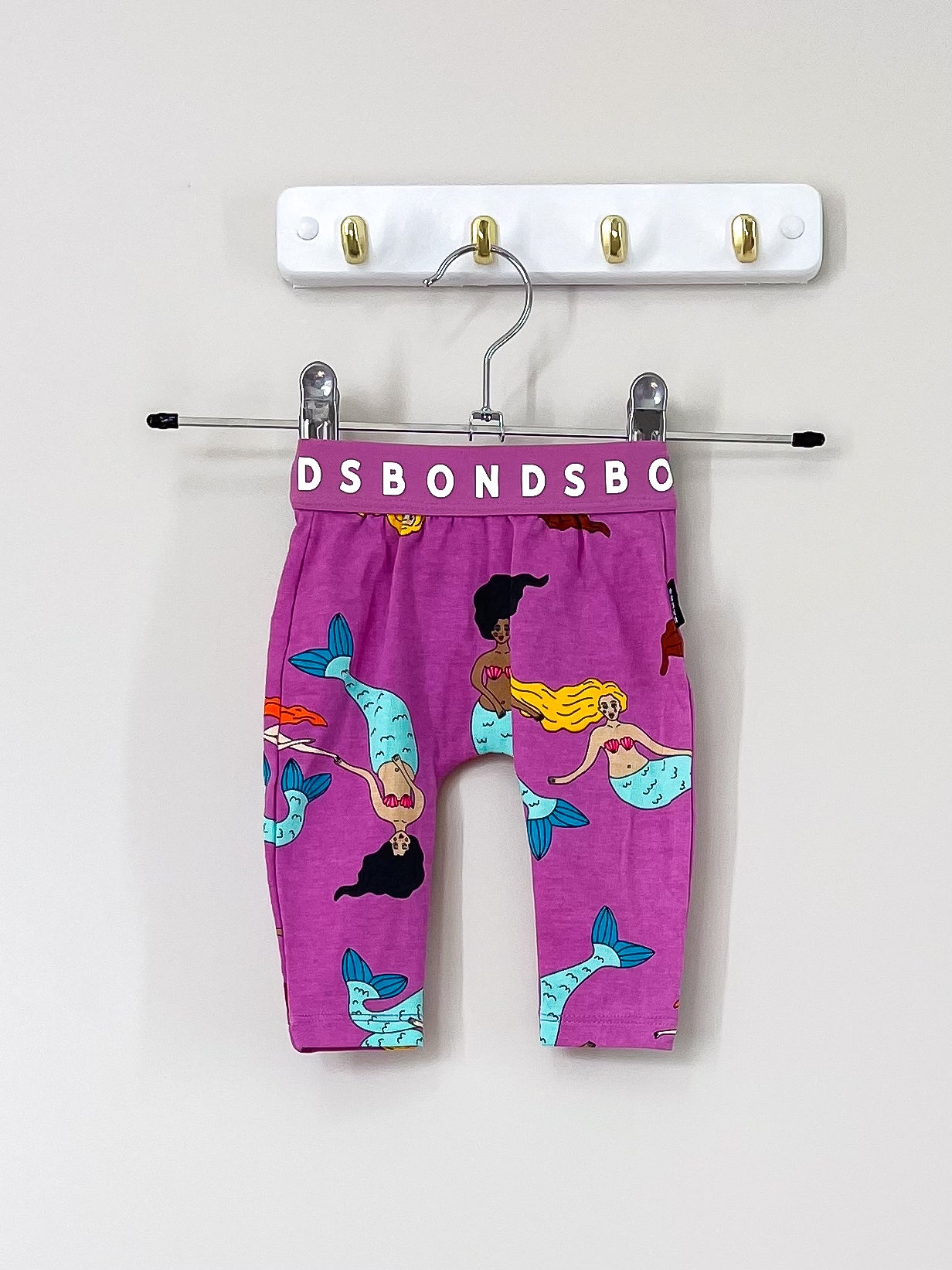 Bonds stretchies leggings - mermaids (newborn)