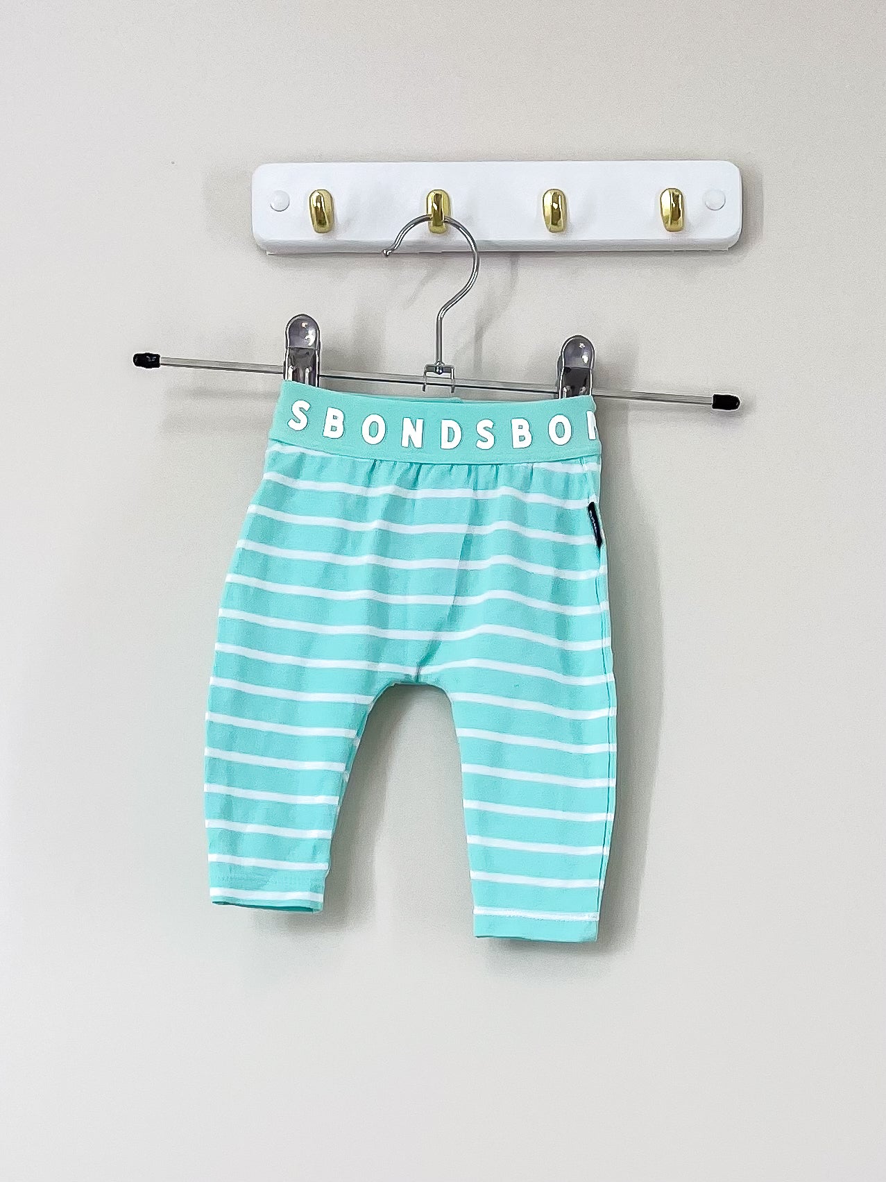 Bonds stretchies leggings - stripe (newborn)