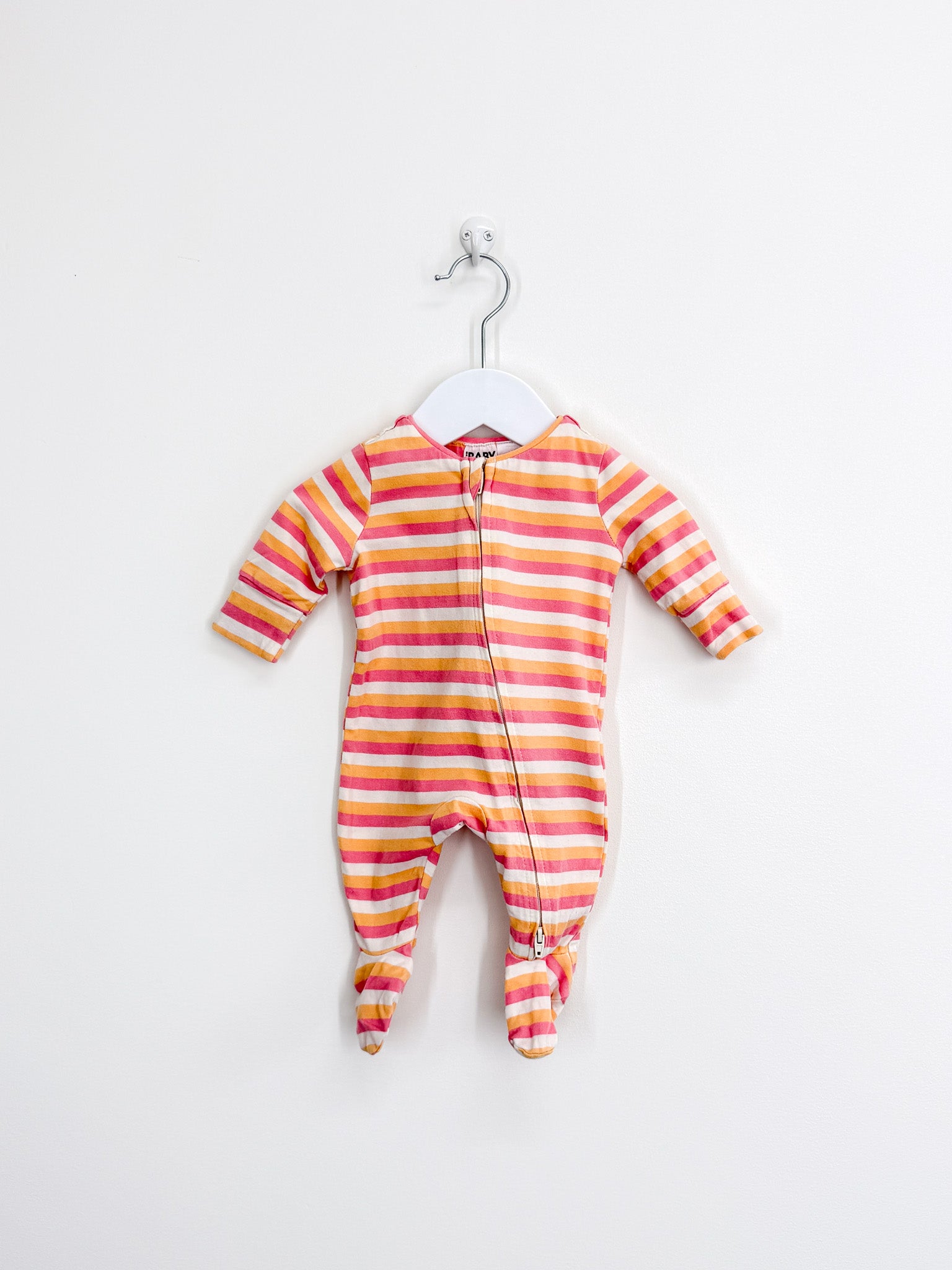 Cotton On Kids candy stripe zipsuit (newborn)