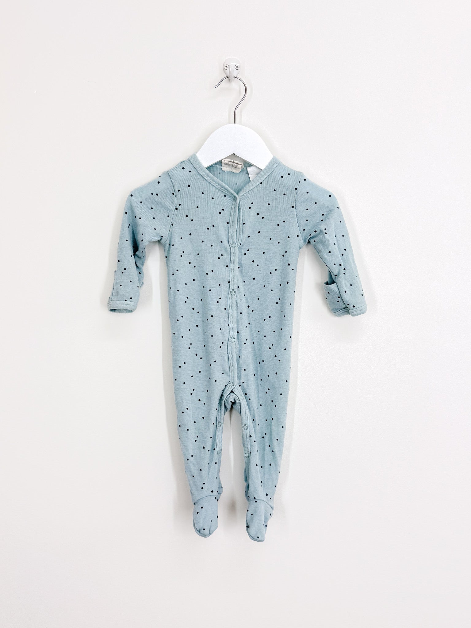 Baby Baby merino zipsuit - dot (3-6m)