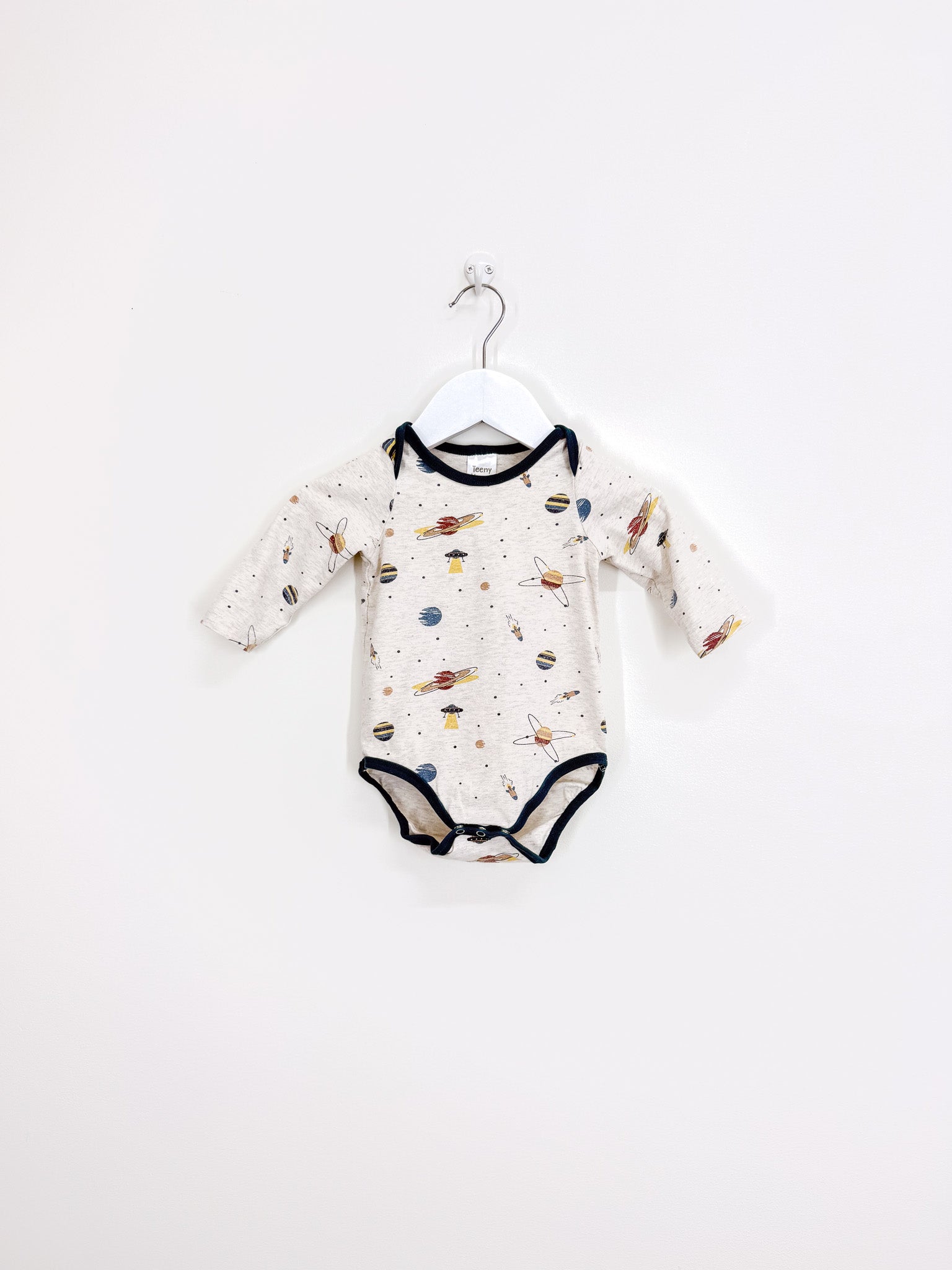 Teeny Weeny long sleeve space bodysuit (3-6m)