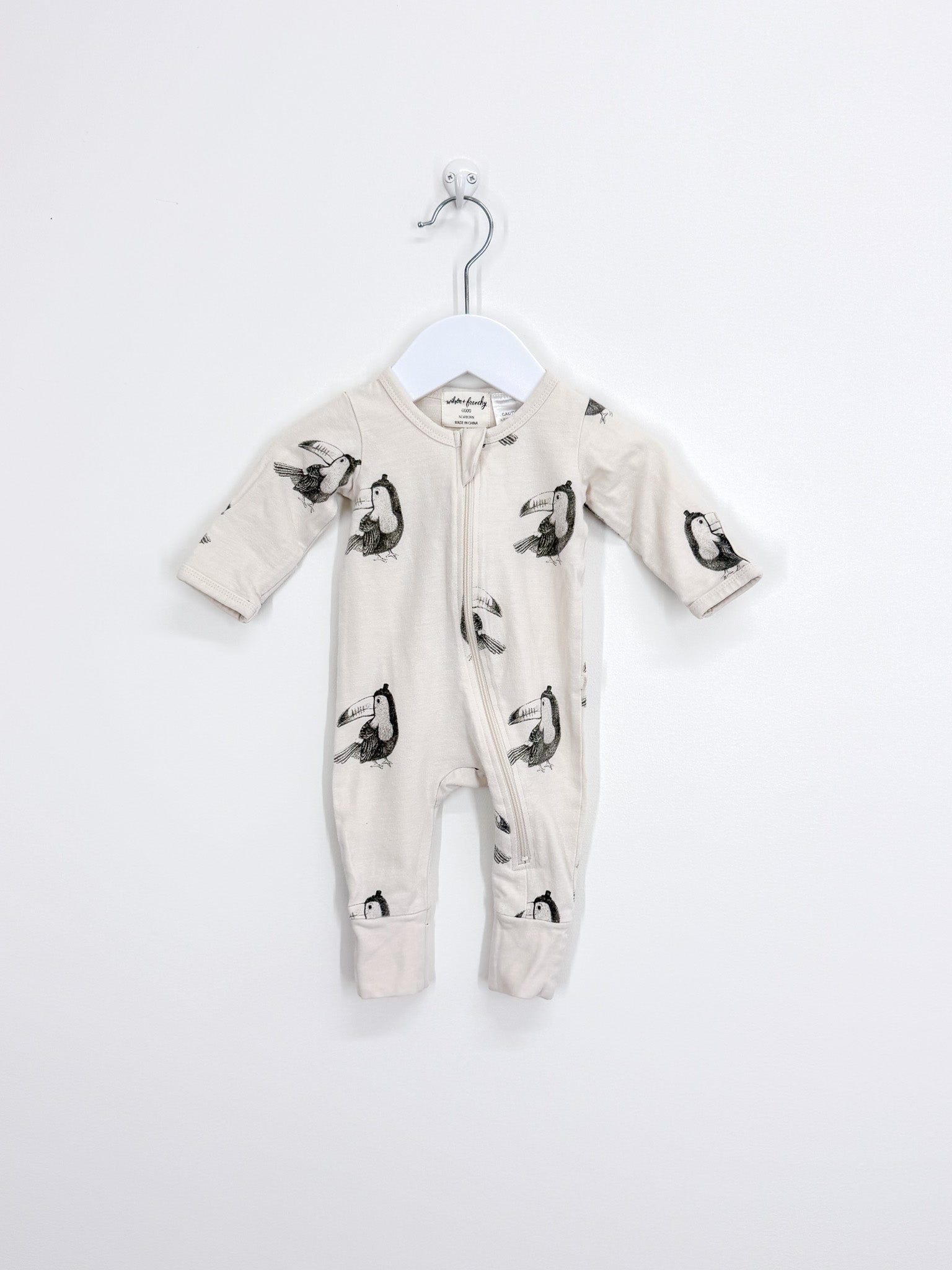 Wilson & Frenchy organic zipsuit - toucan (newborn)