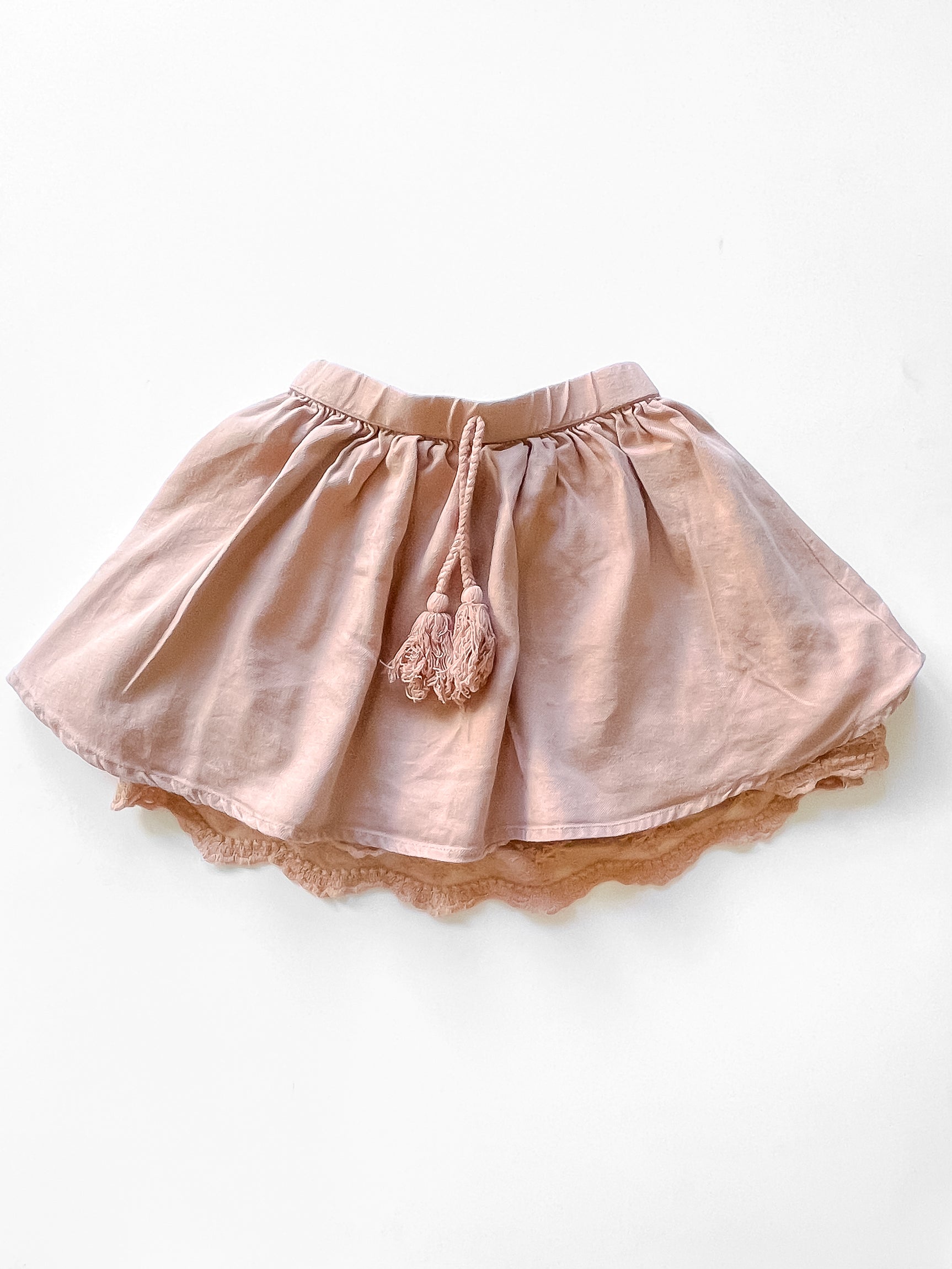 Rylee + Cru linen blend mini skirt (6-7y)