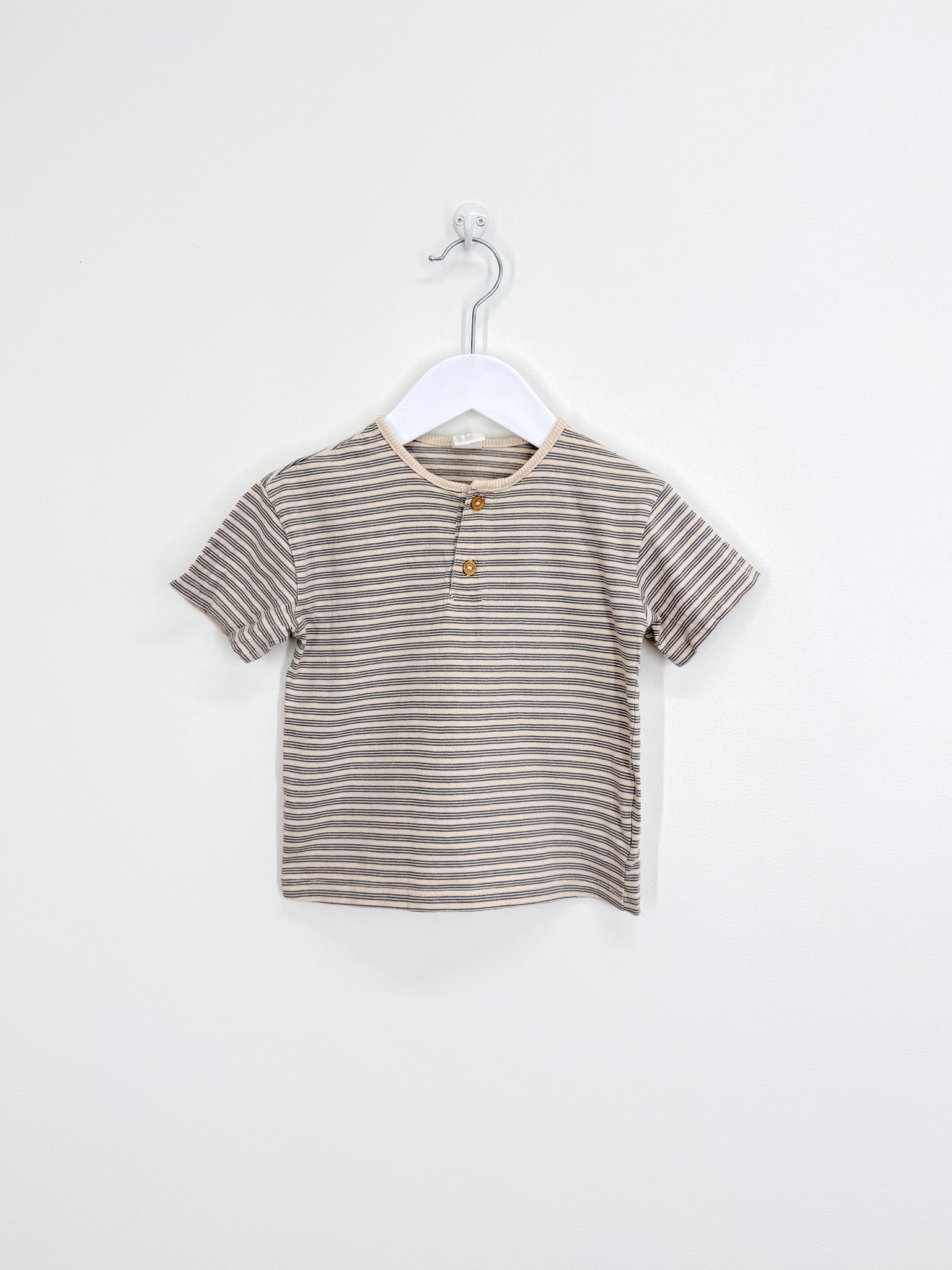 H&M striped henley tee (18-24m)