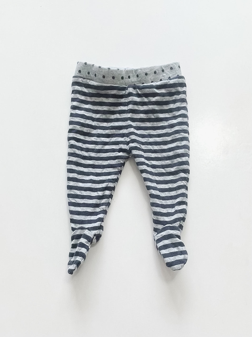 Cotton On Kids striped footed pants (0-3m)