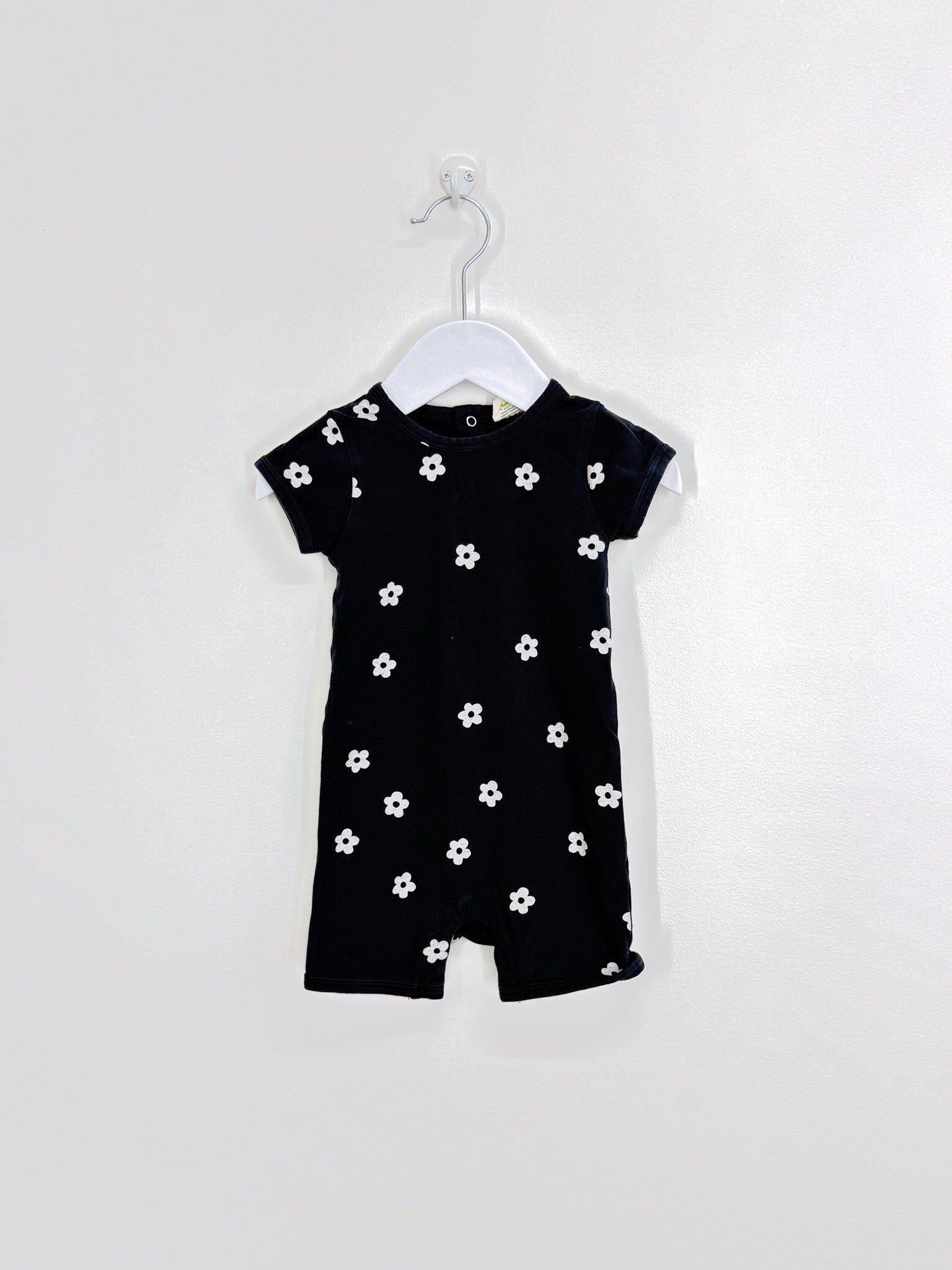 Nature Baby organic quincy romper - flora navy (3-6m)