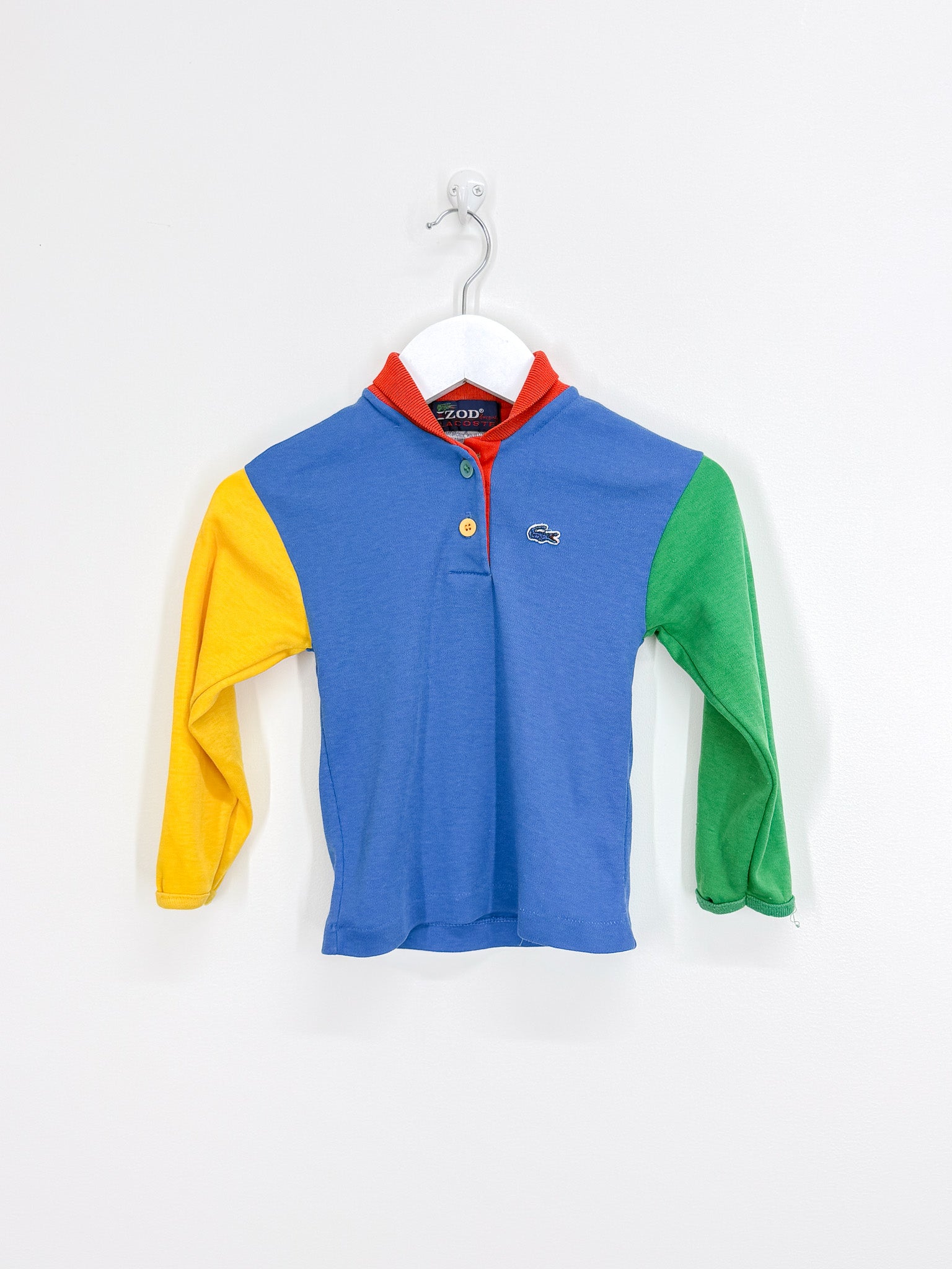 Vintage Lacoste zod colour block long sleeve tee (2y)
