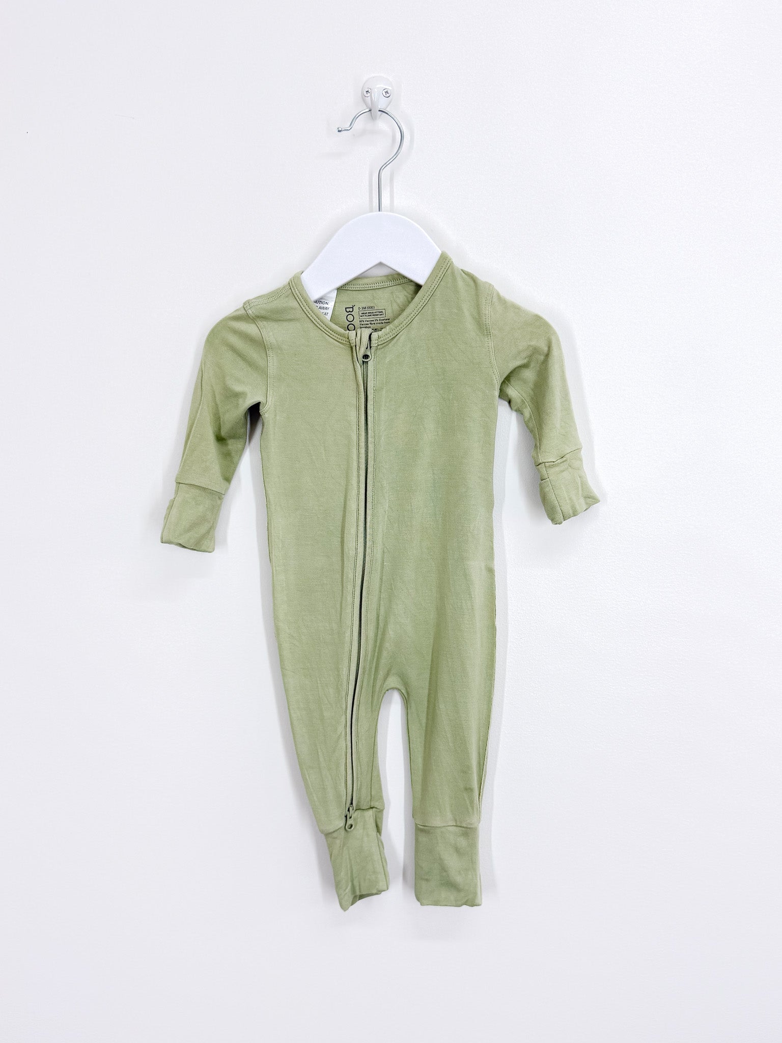 Boody Baby bamboo zipsuit (0-3m)