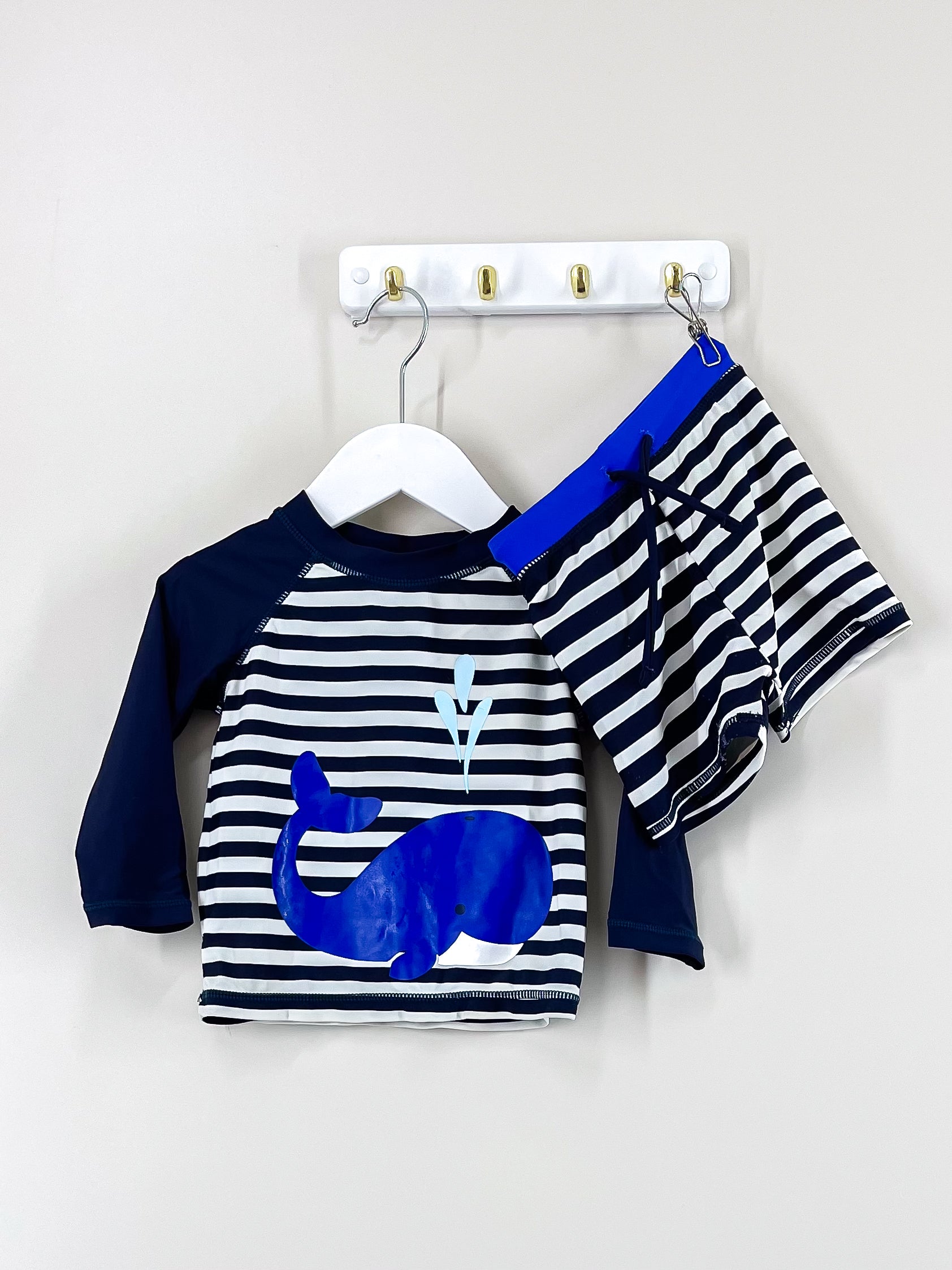 Teeny Weeny striped whale swim set (6-12m)