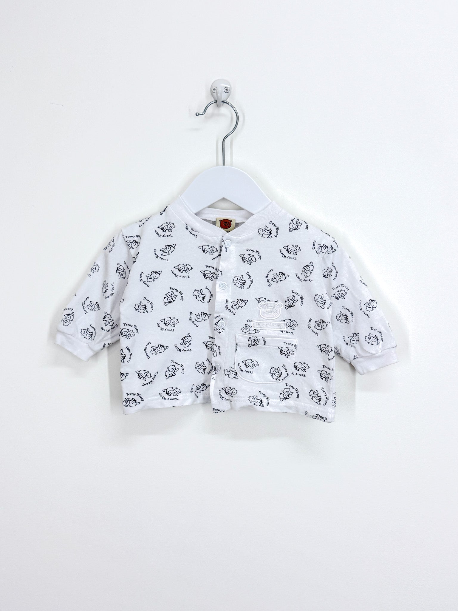 Vintage Teeny Weeny cotton cardigan (0-3m)