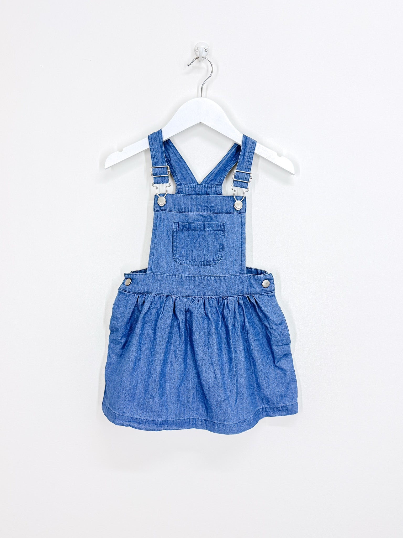 Mac & Ellie chambray pinafore dress (4y)