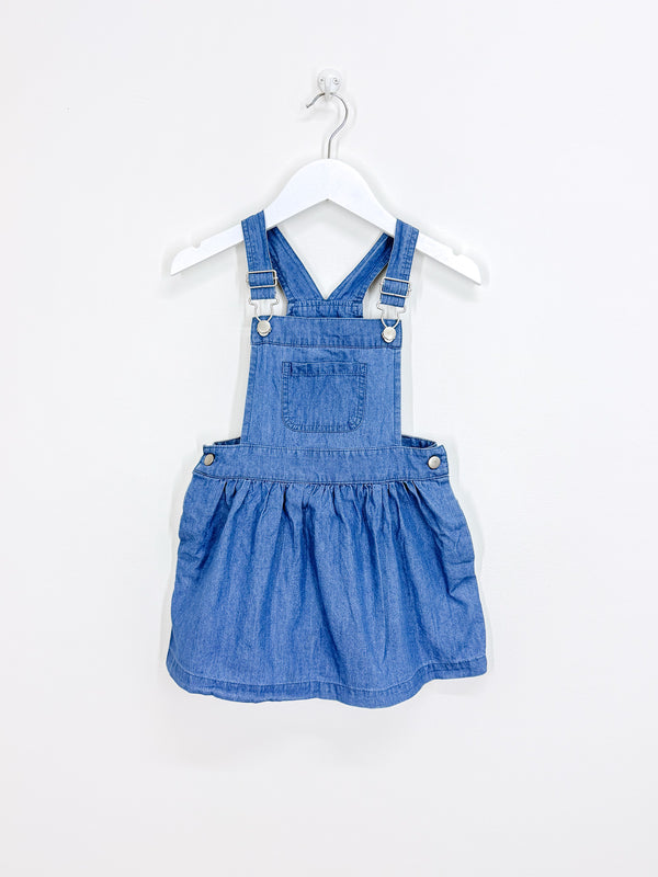 Mac & Ellie chambray pinafore dress (4y)