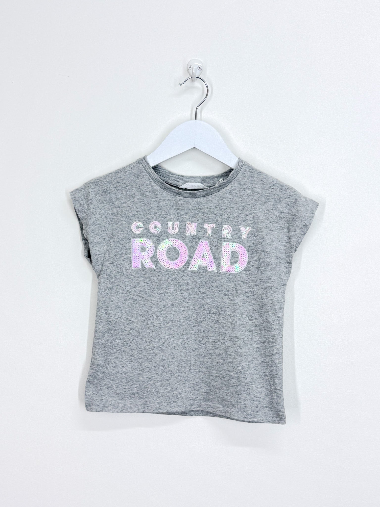 Country Road short sleeve sequin logo tee (4y)