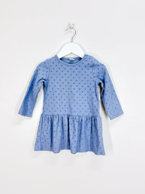 H&M long sleeve dotty dress (12-18m)