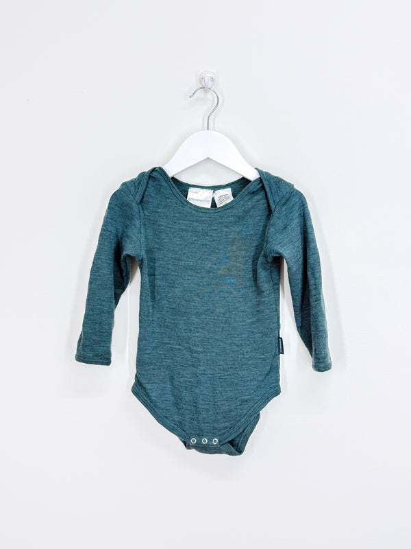 The Sleep Store merino bodysuit - green (2y)