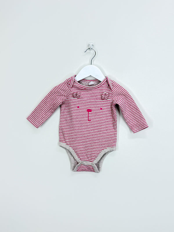 Gap bear stripe bodysuit (3-6m)