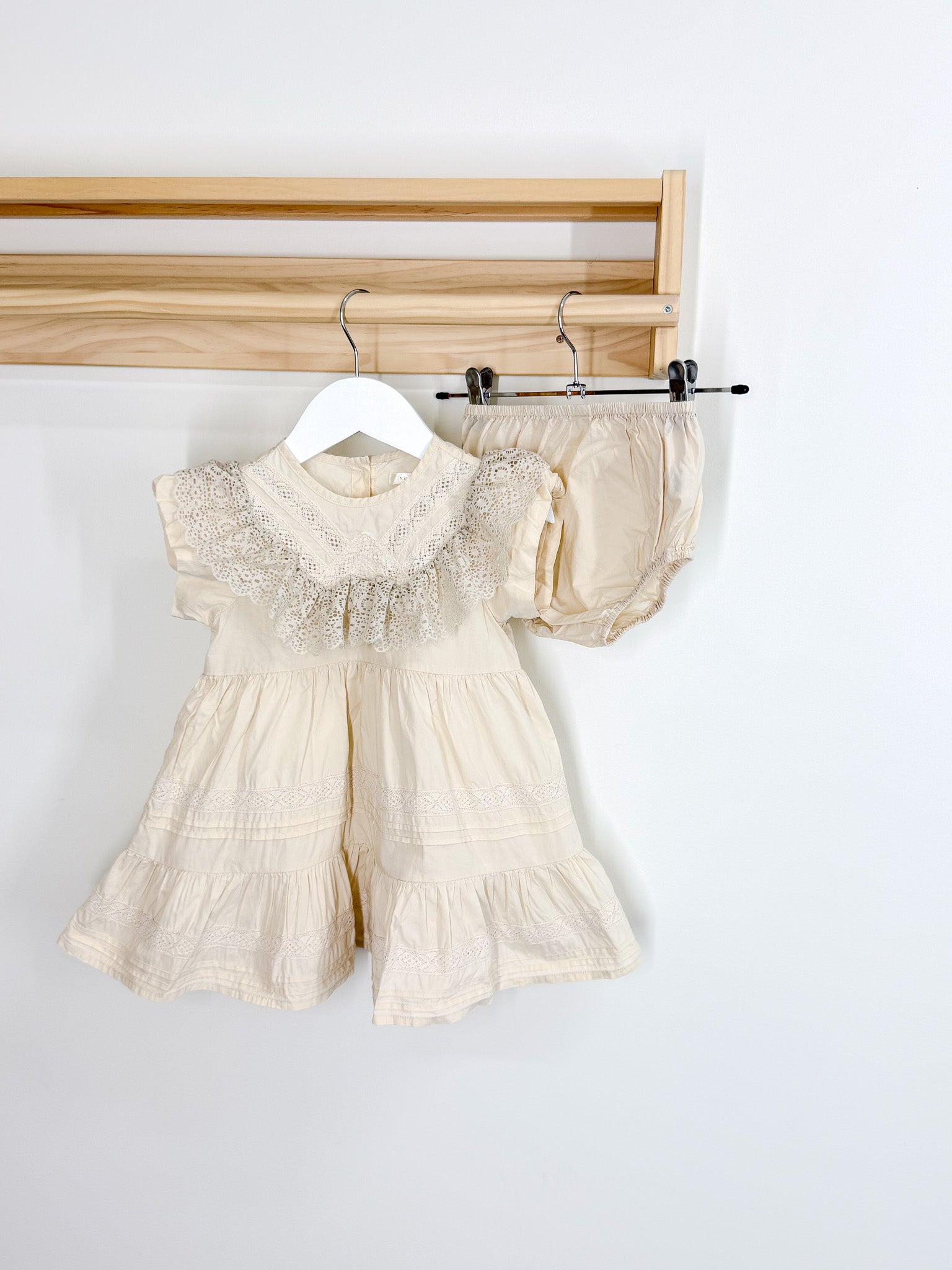 Noralee goldie dress + bloomers set - ivory (2y)