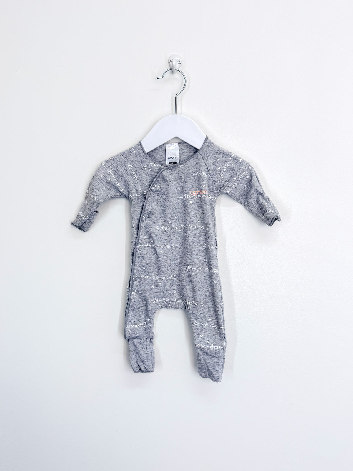 Bonds cozysuit - grey je t'aime (newborn)