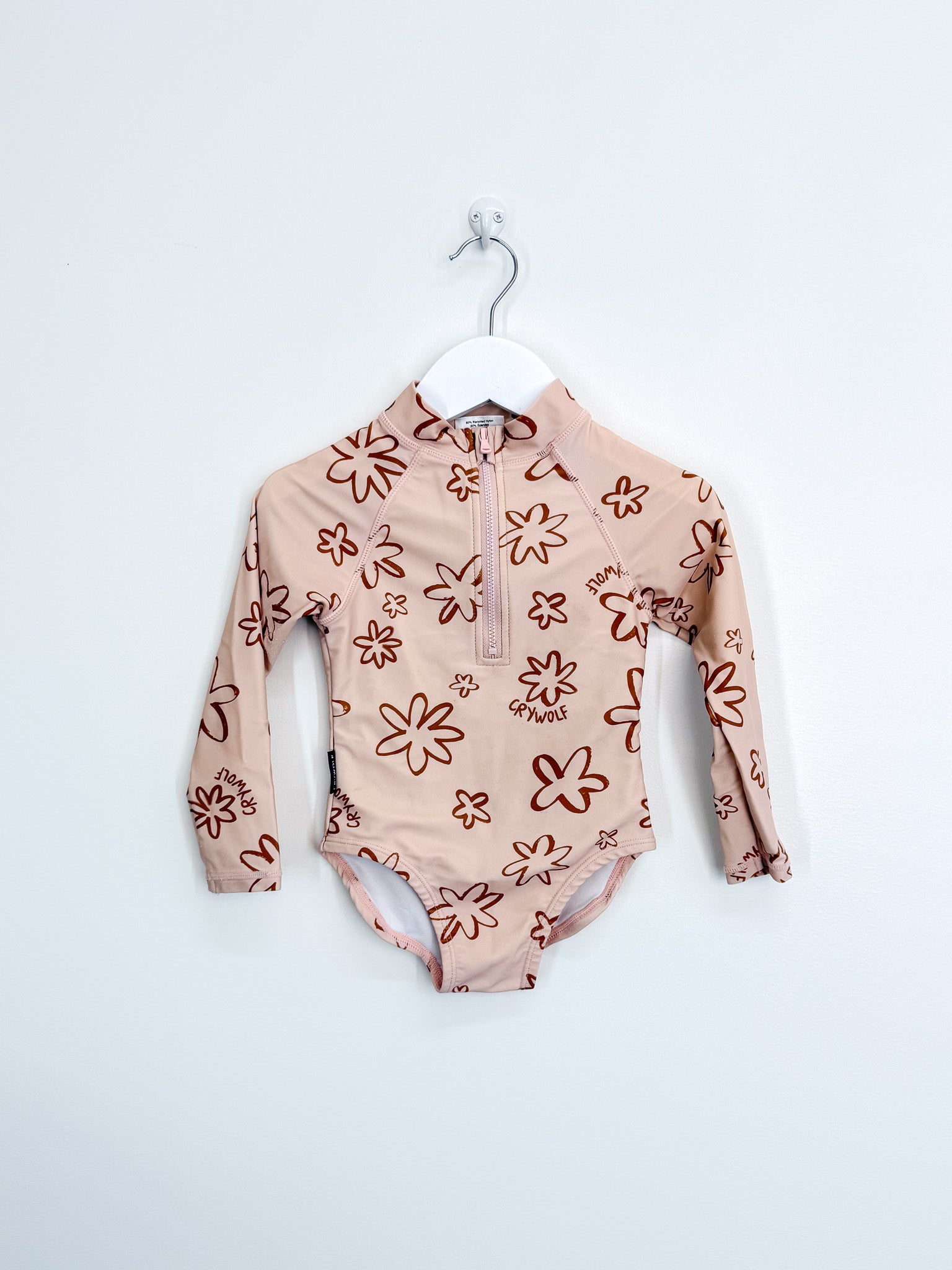 Crywolf long sleeve swim suit - flower power (1y)