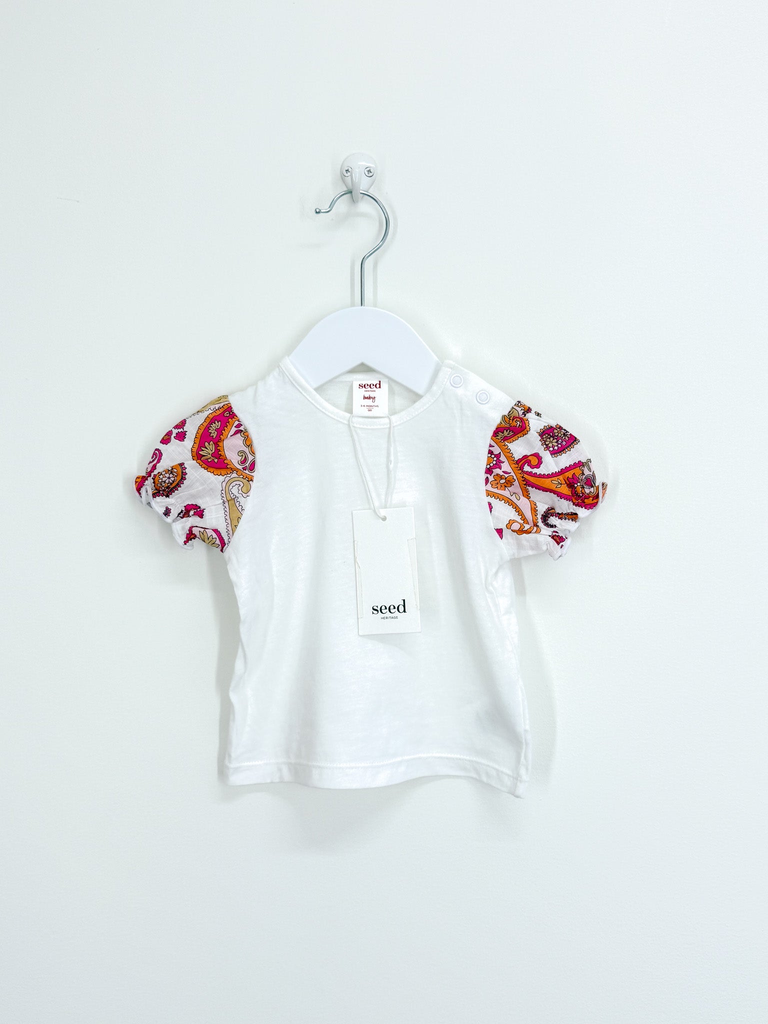 BNWT Seed puff sleeve tee (3-6m)