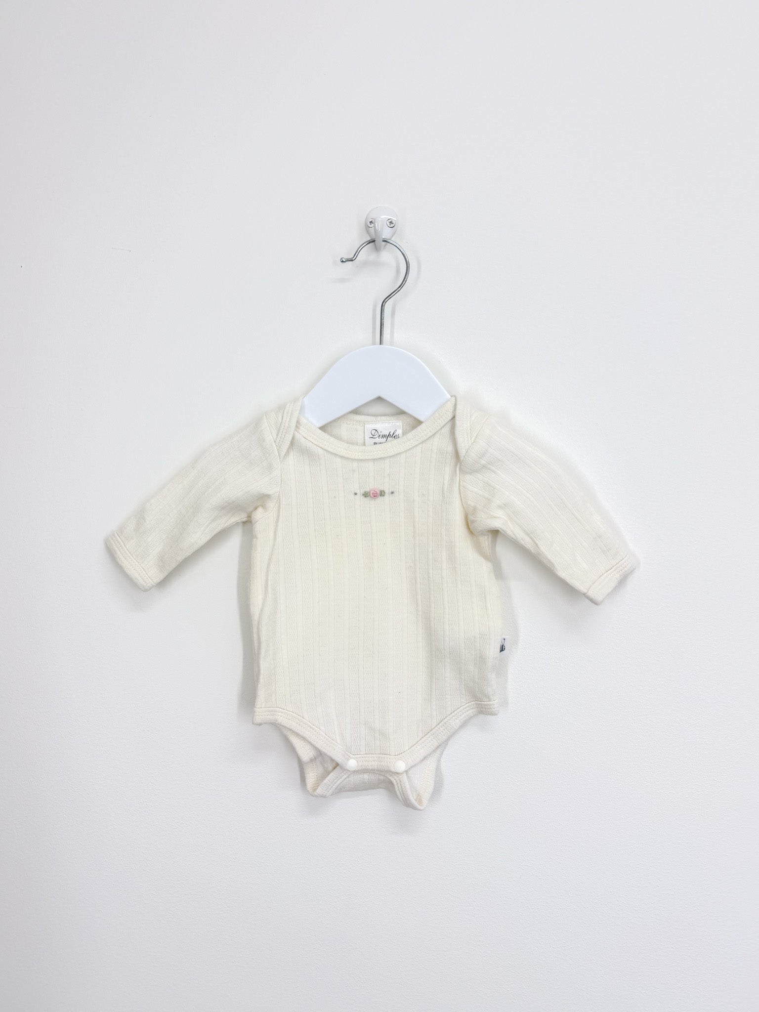 Dimples merino cotton bodysuit (nb-3m)