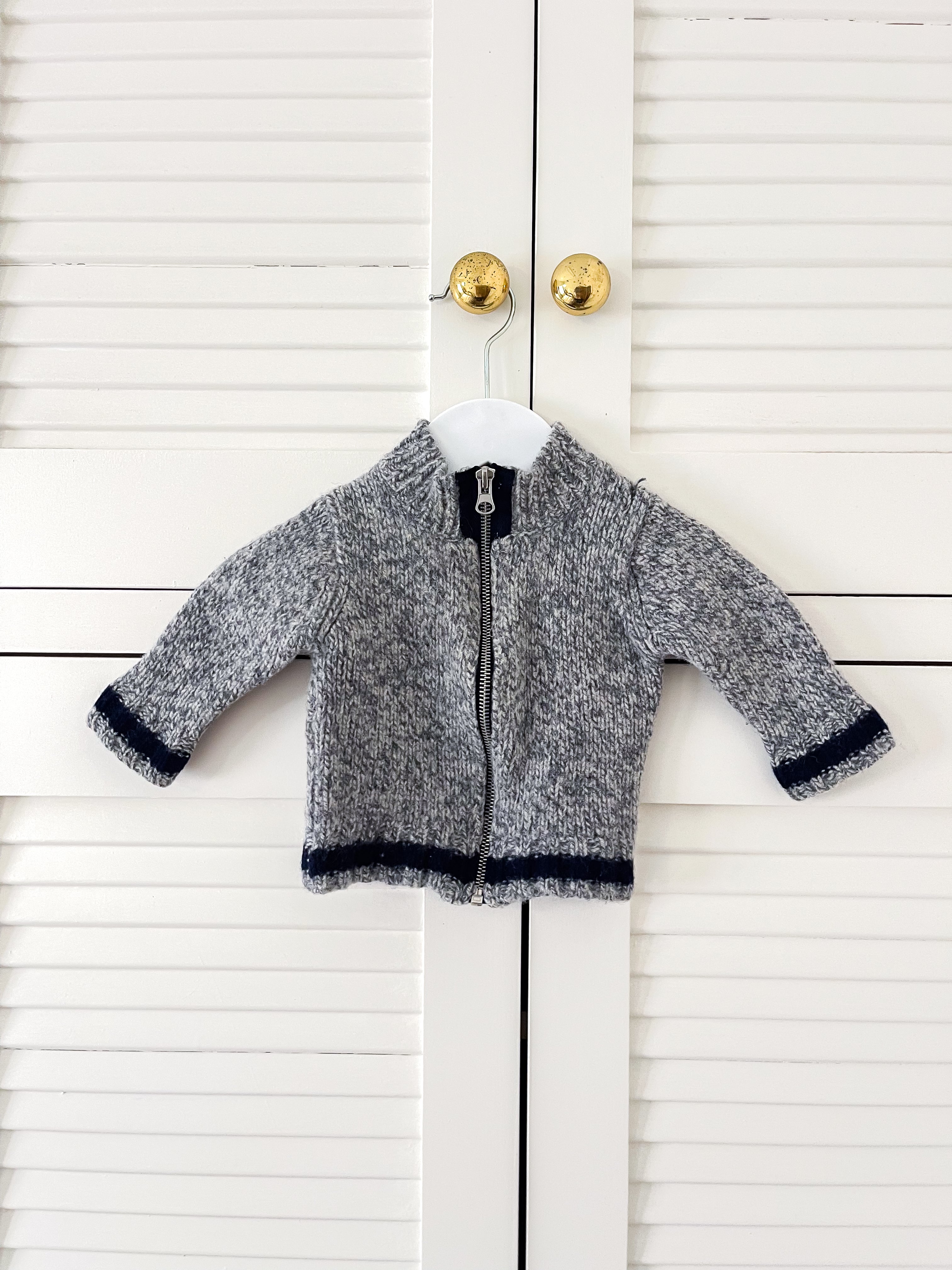 Seed lambswool zip pullover (3-6m)