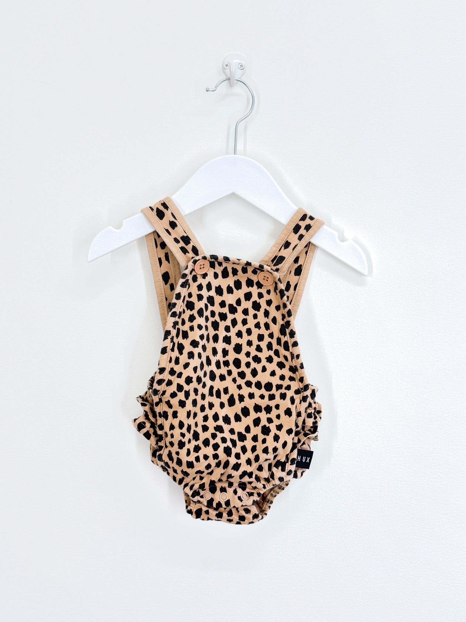 Hux organic ruffle sun suit (3-6m)