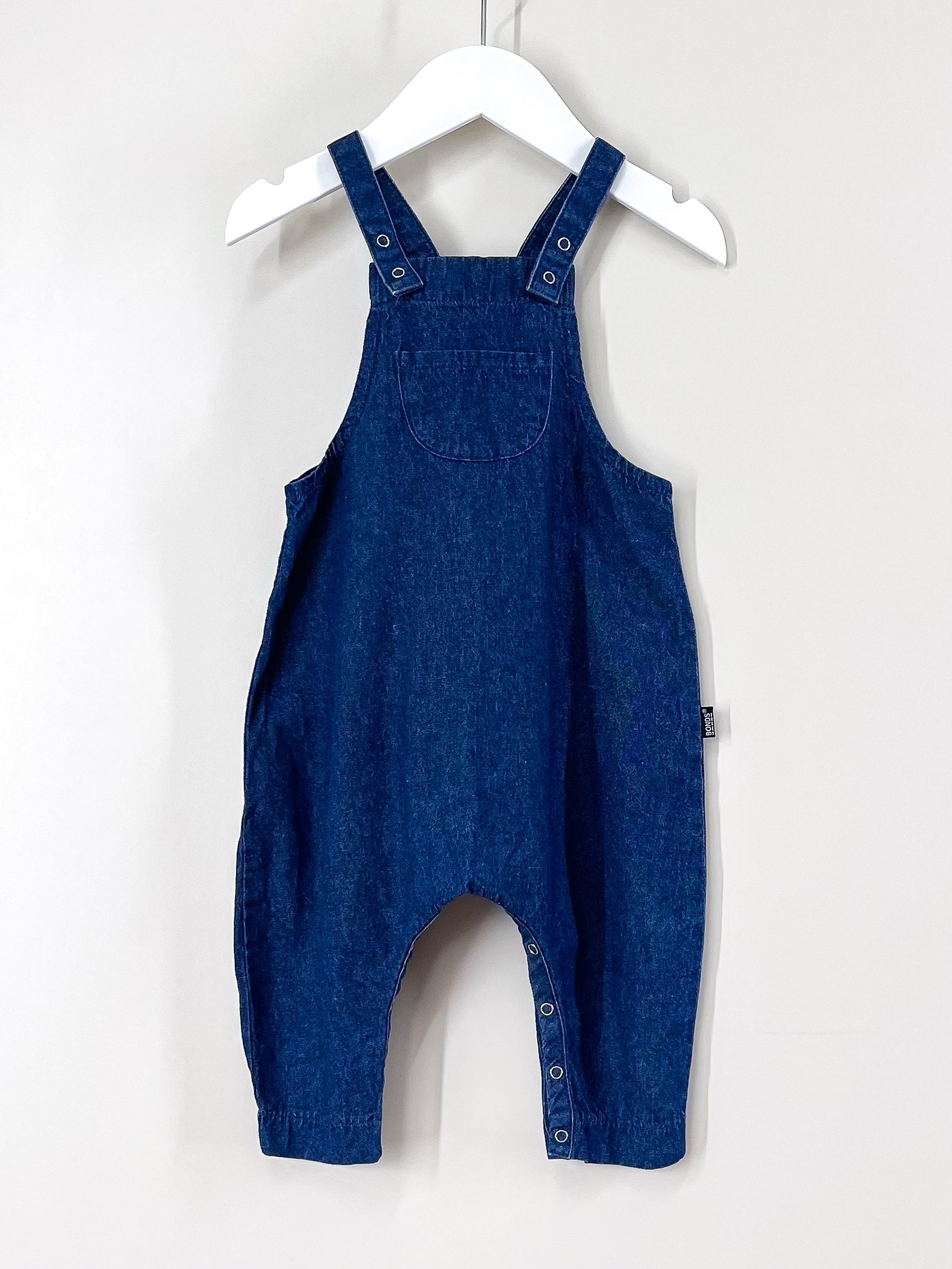 Bonds chambray overalls (6-12m)