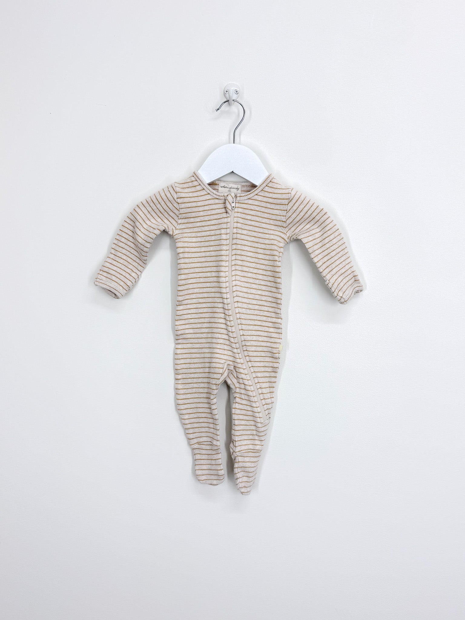 Wilson & Frenchy organic rib zipsuit (0-3m)
