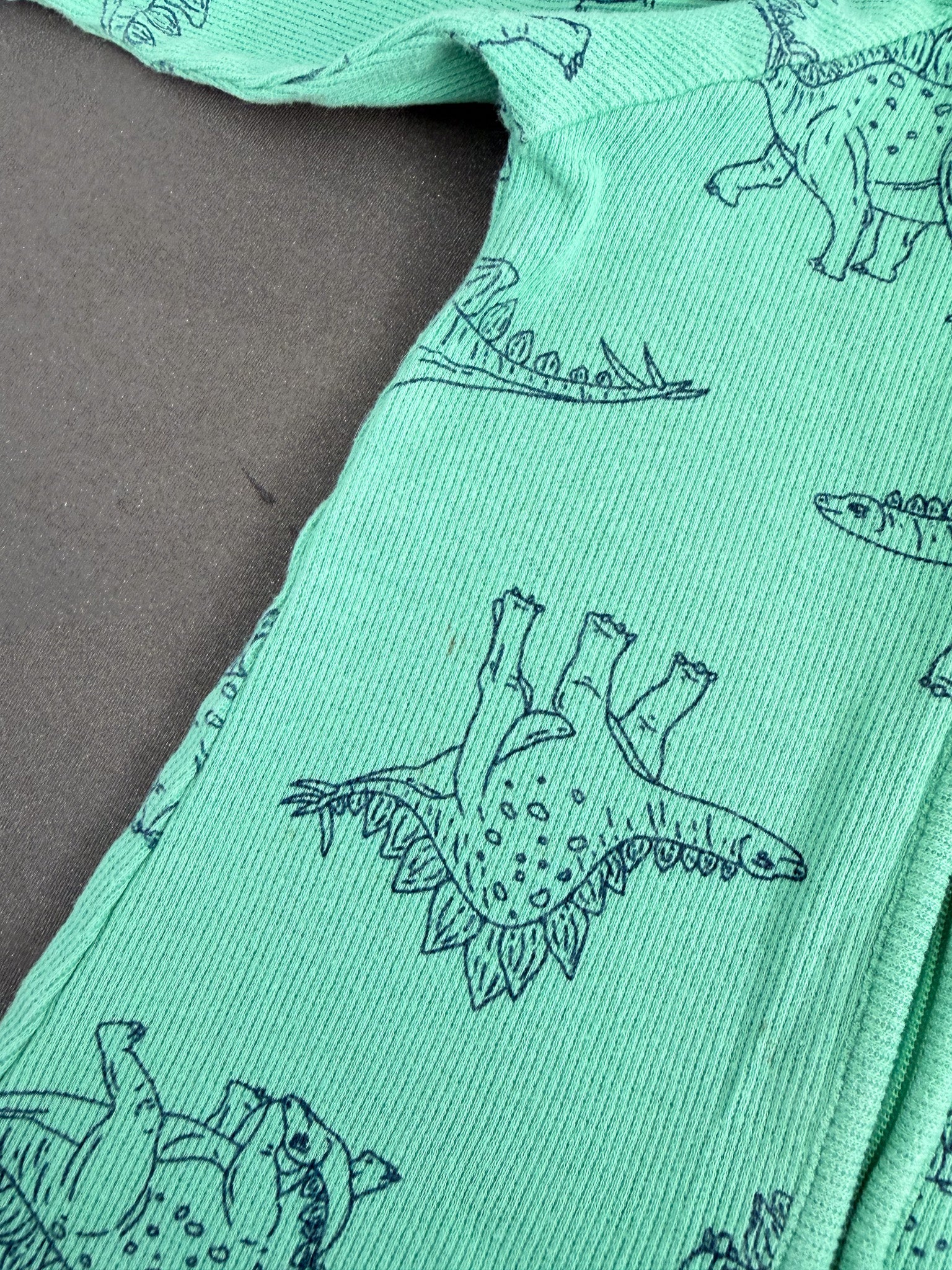 Bonds rib wondersuit green dino (0-3m)