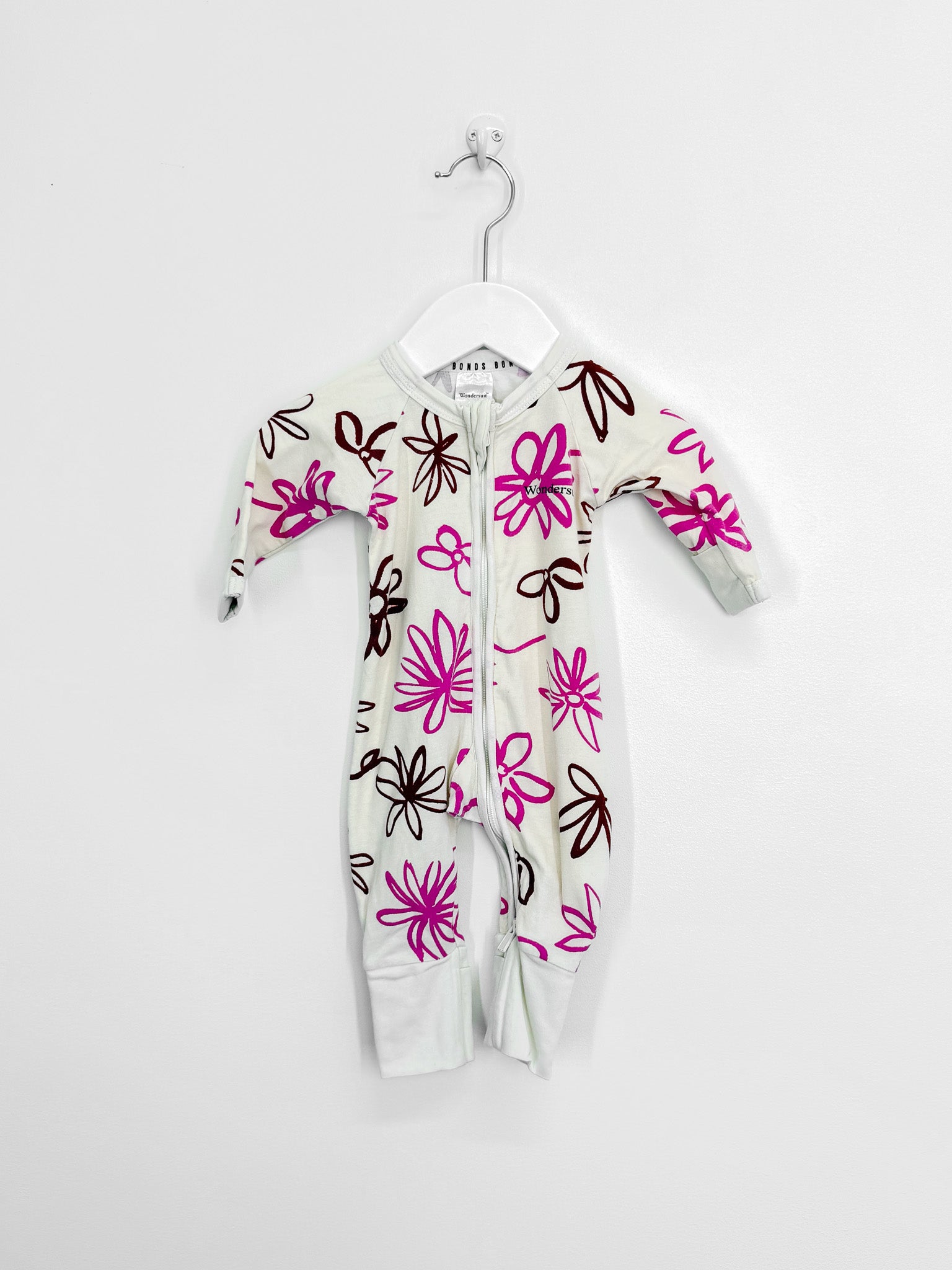 Bonds wondersuit - floral doodle (newborn)