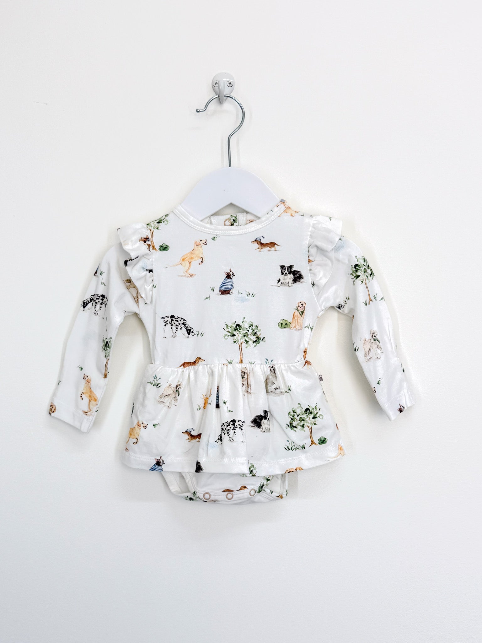 Snuggle Hunny organic bodysuit - puppies (0-3m)