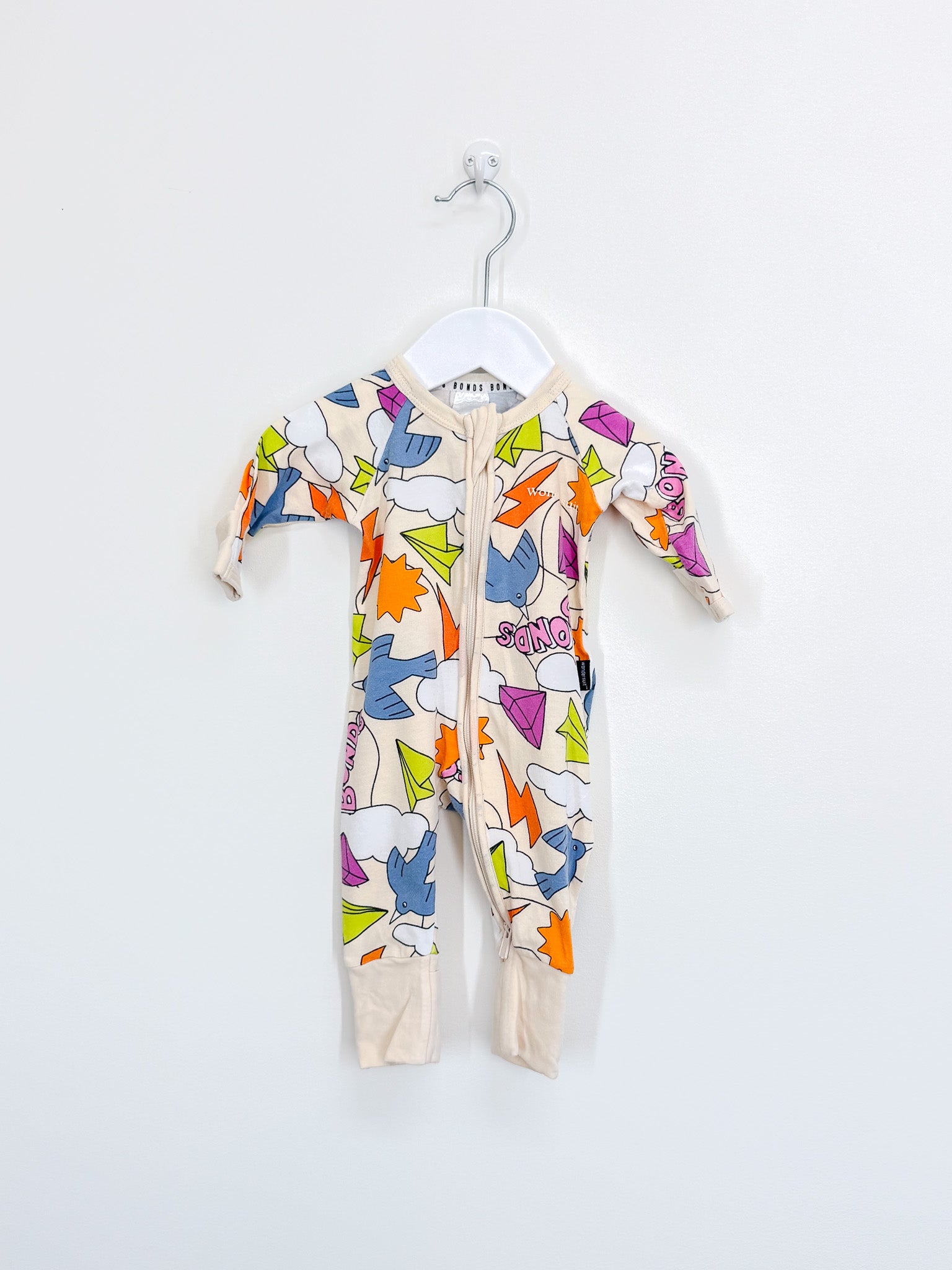 Bonds wondersuit - paper sky (newborn)