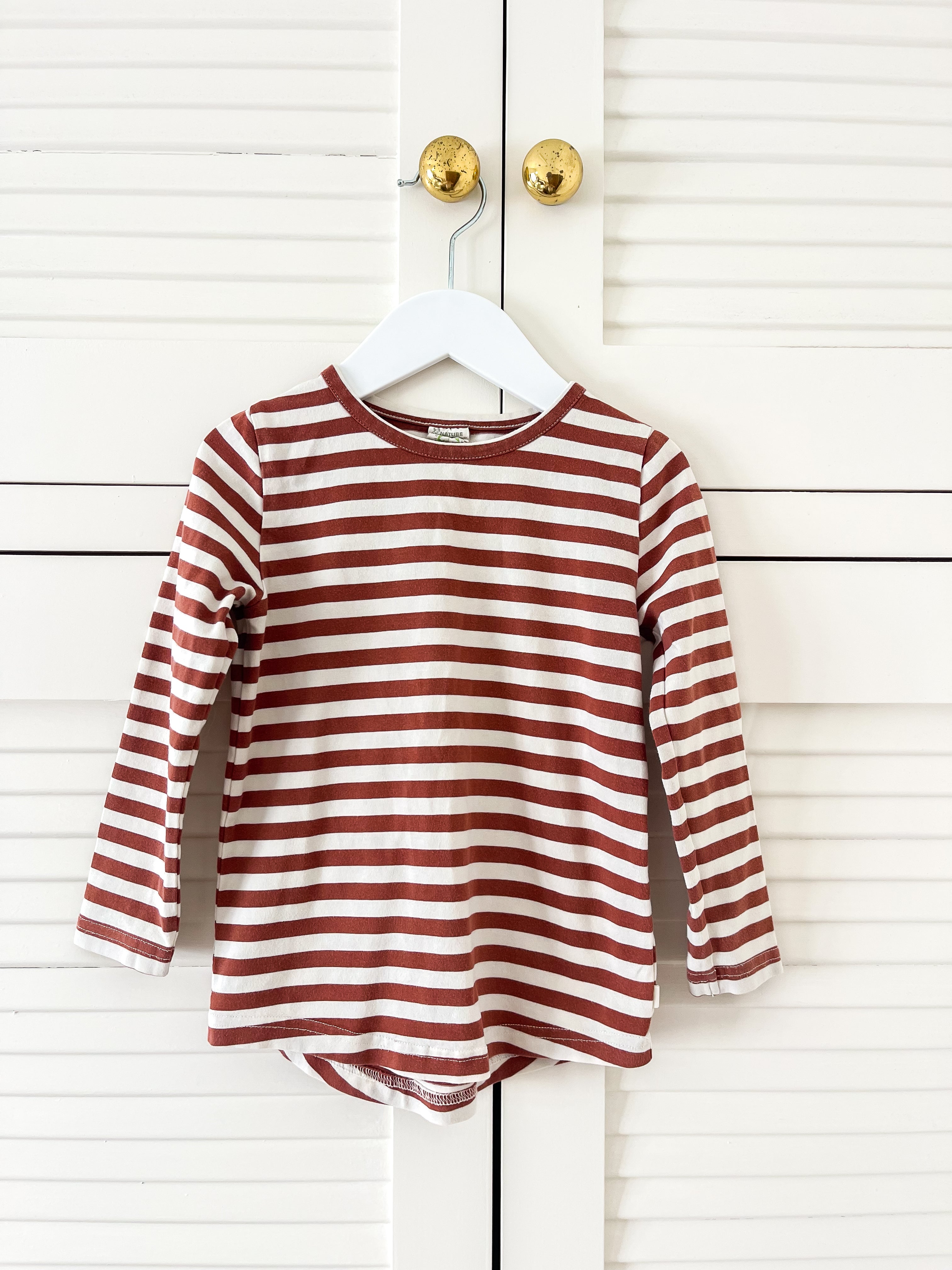 Nature Baby organic long sleeve tee - stripe (2y)