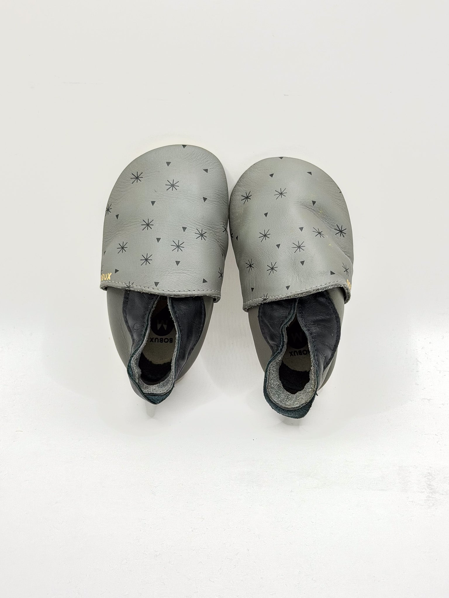 Bobux grey soft sole slip ons (18-19EU)