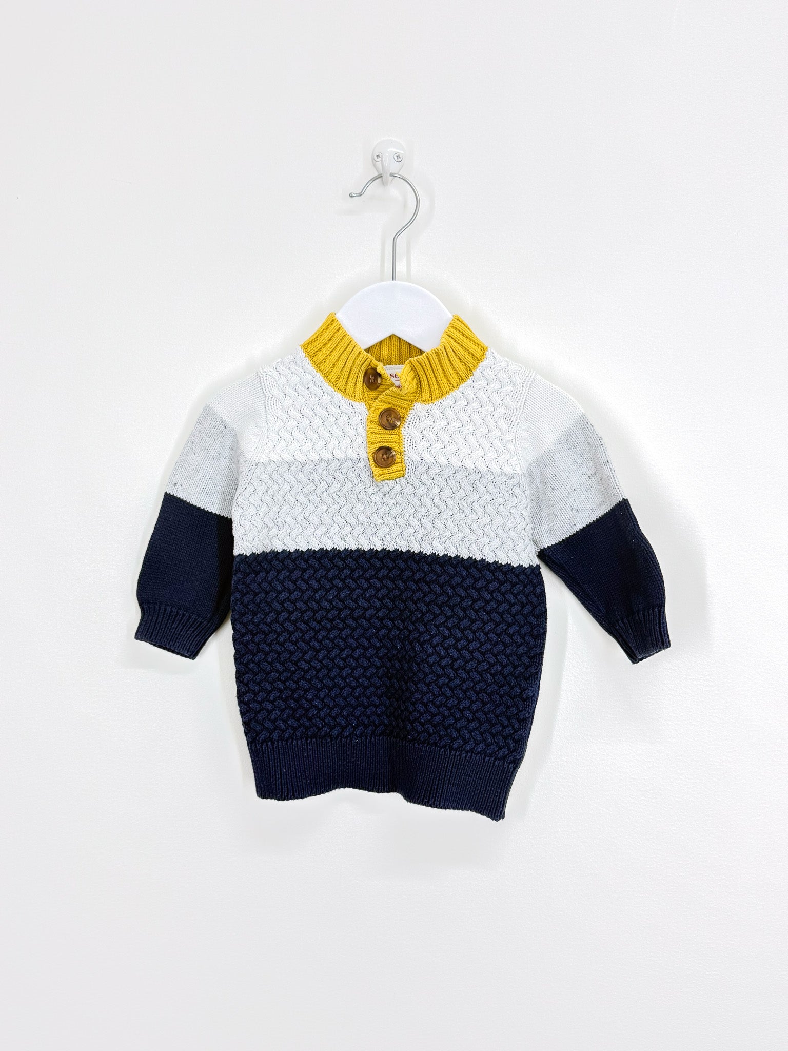 Seed Heritage colour block knit pullover (3-6m)