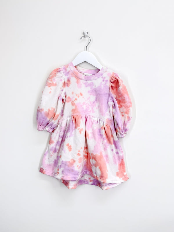Cotton On Kids tie dye puff sleeve dress (2y)