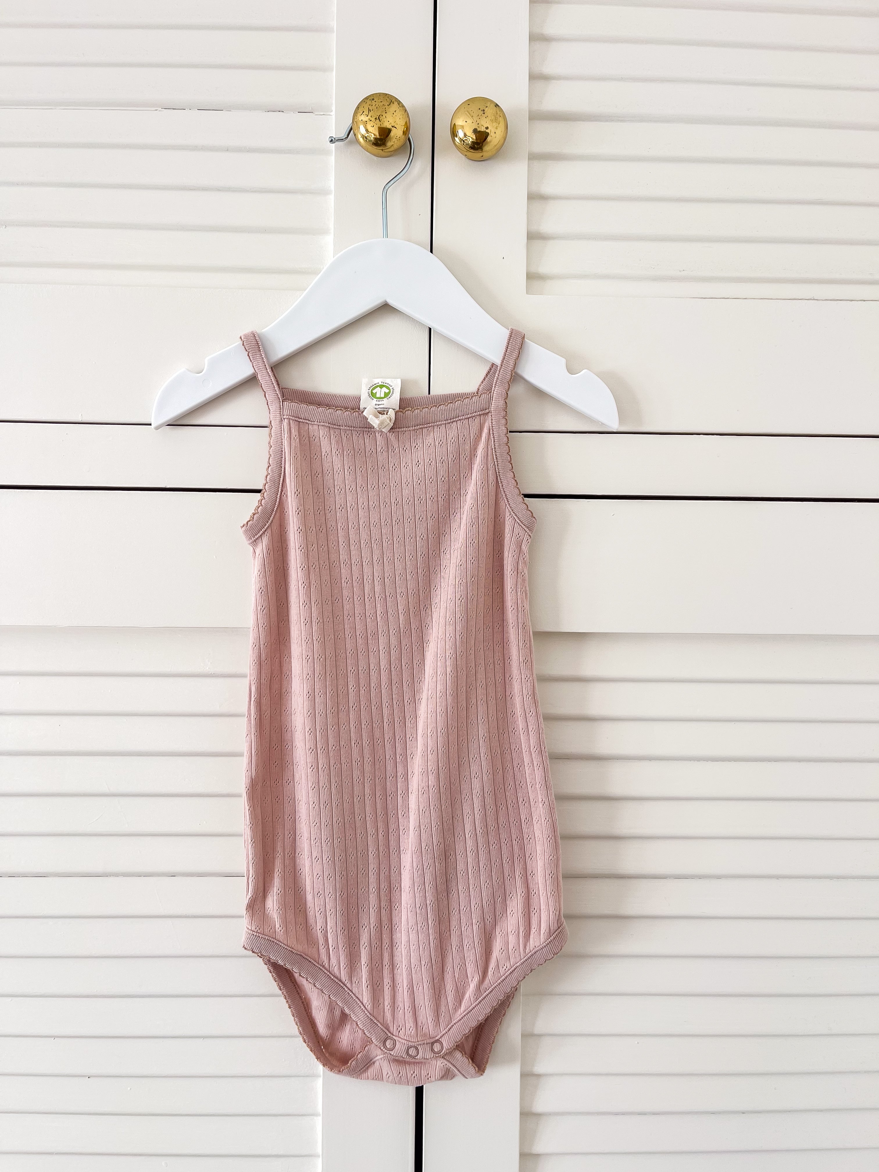 Nature Baby organic pointelle singletsuit (1y)