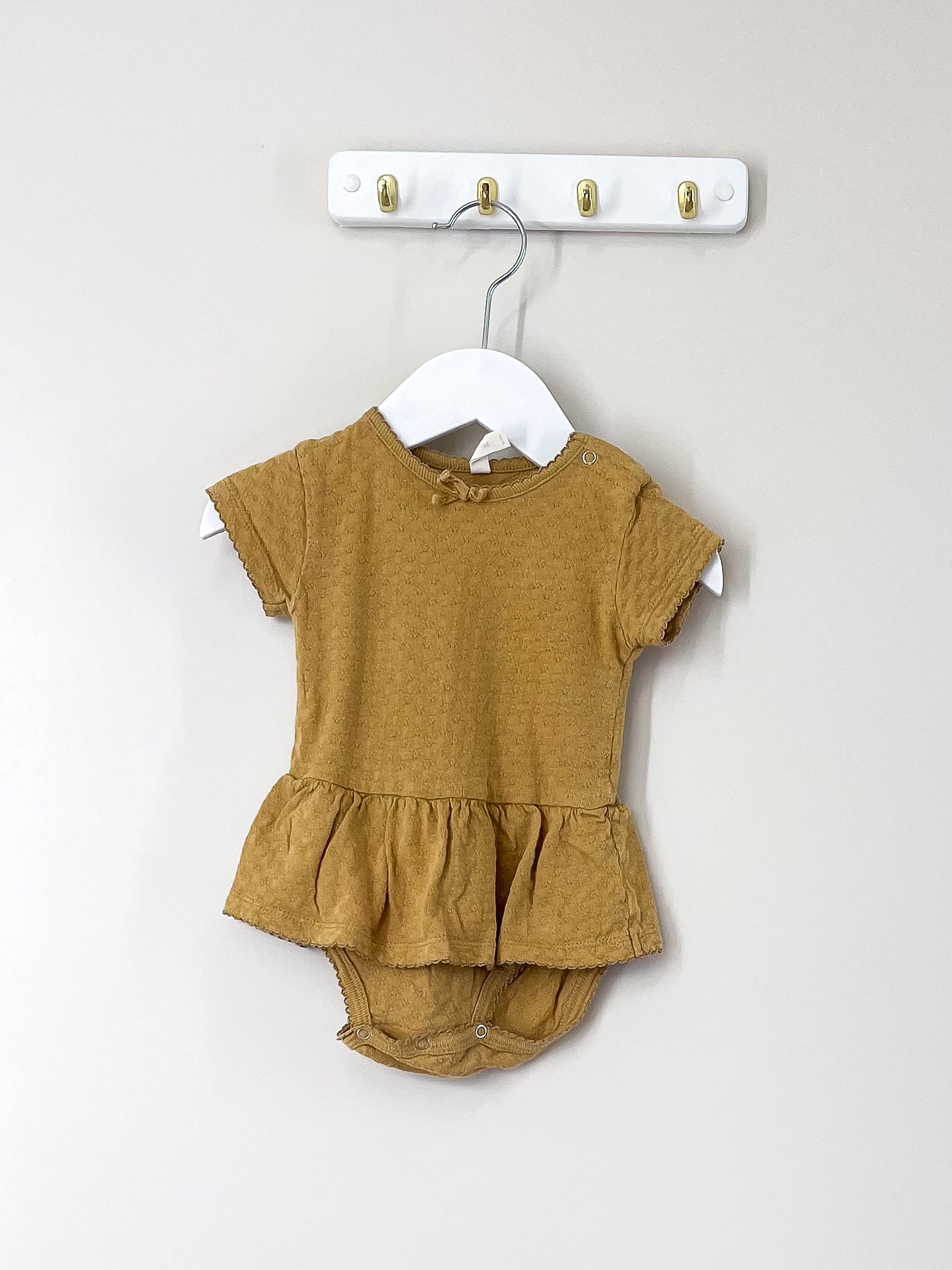 Quincy Mae organic pointelle skirted bodysuit (3-6m)